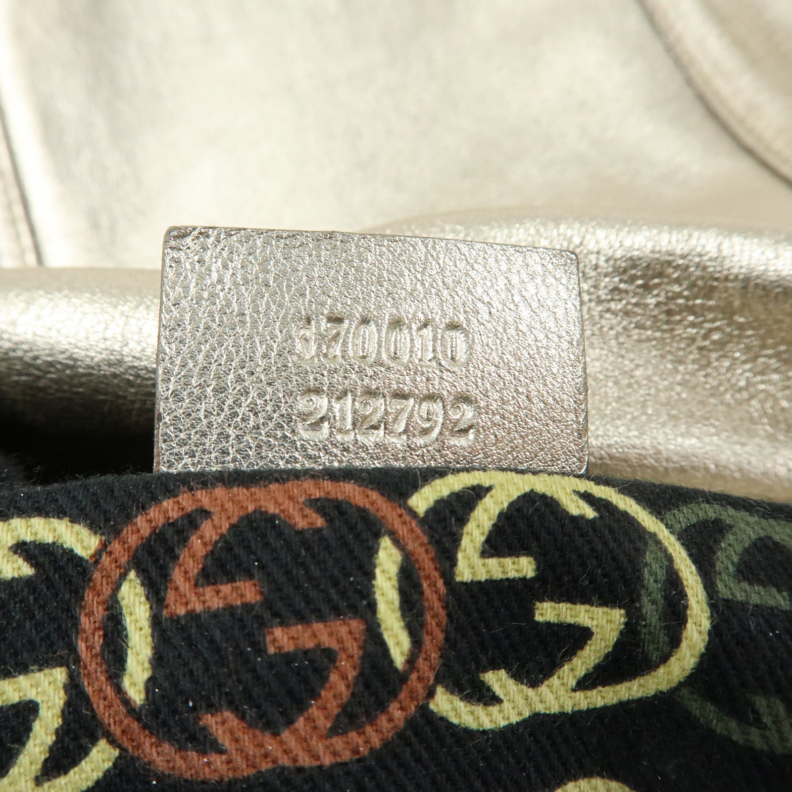 GUCCI Interlocking G Leather Boston Bag Hand Bag Gold 170010