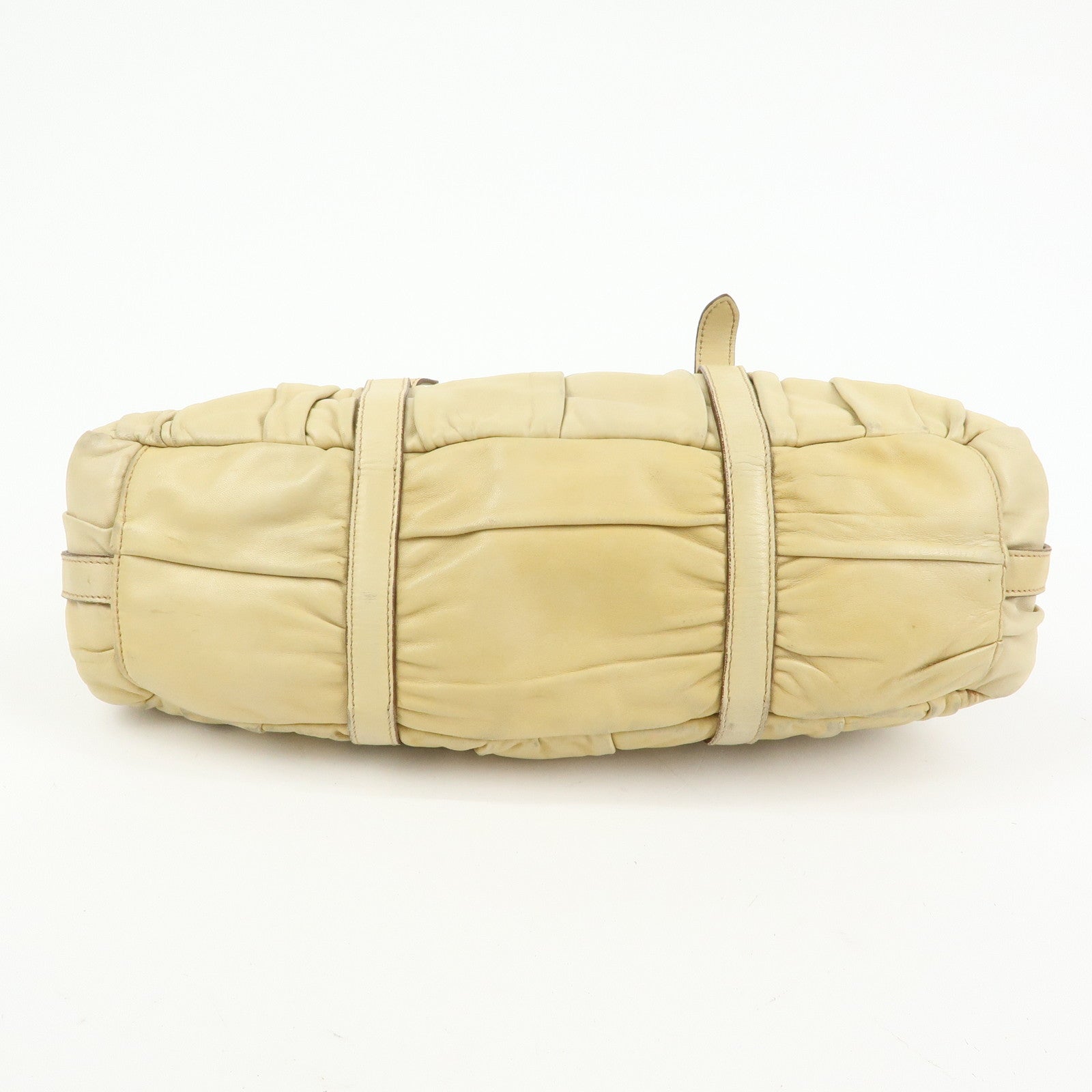 PRADA Nappa Leather 2Way Bag Hand Bag Shoulder Bag Camel BN1407