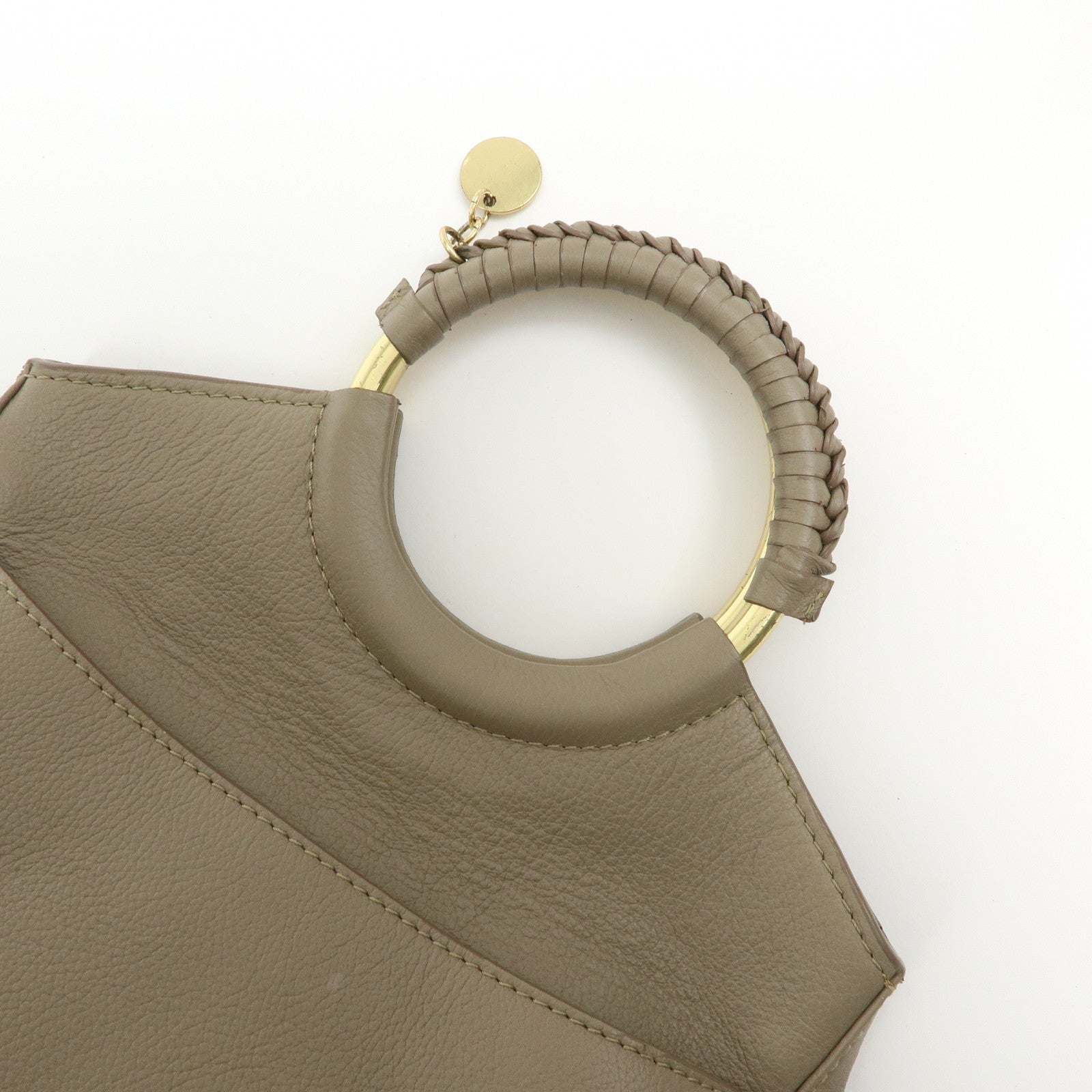 Chloe See by Chloe Joan Leather 2Way Bag Shoulder Hand Bag Gray