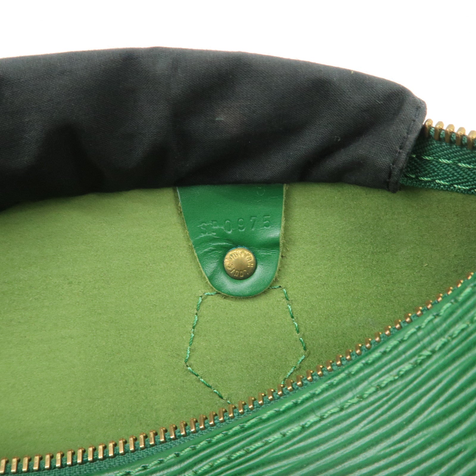 Louis Vuitton Epi Speedy 30 Hand Bag Boston Bag Borneo Green M43004 Used