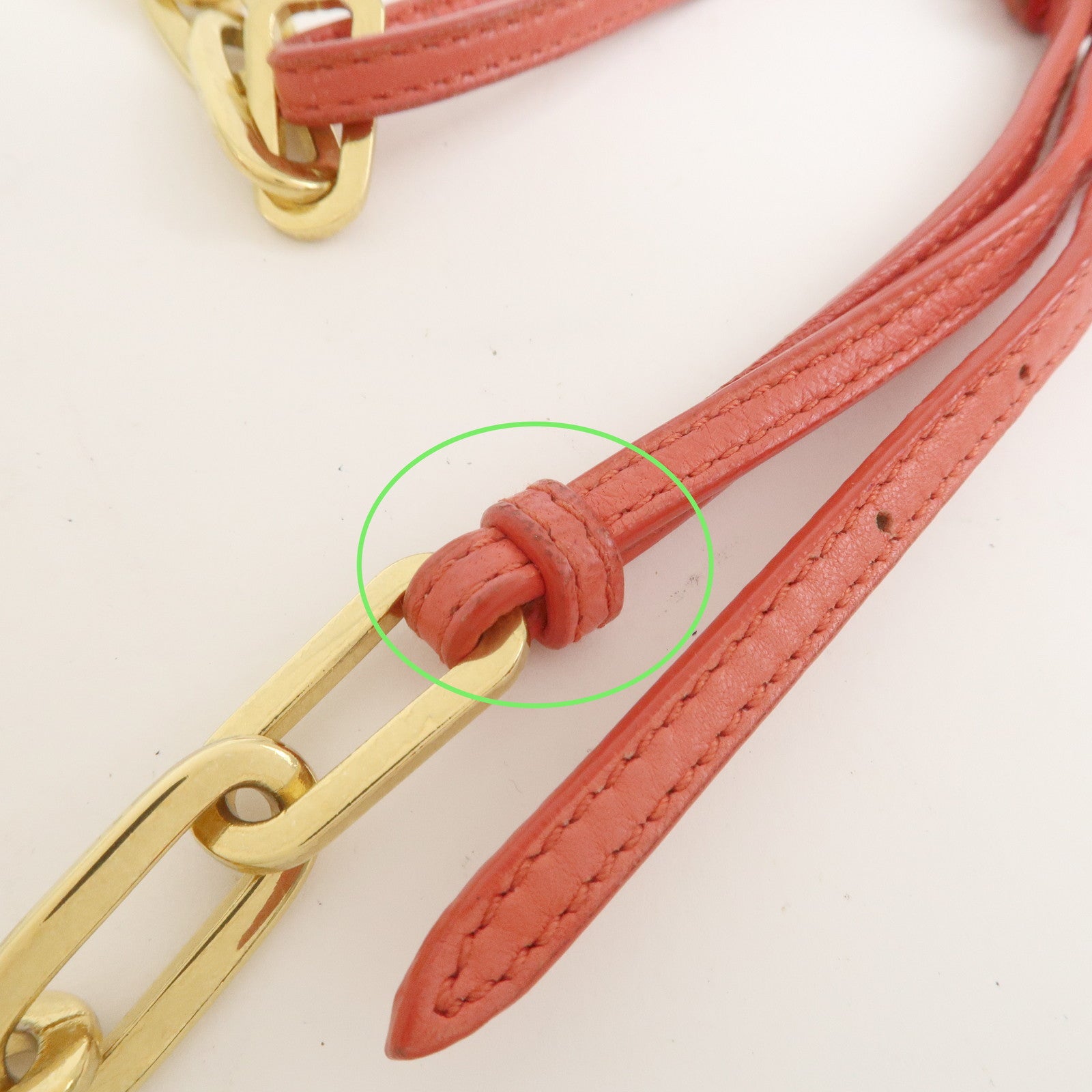 MIU MIU Nappa Leather Chain Shoulder Bag Crossbody Bag Coral