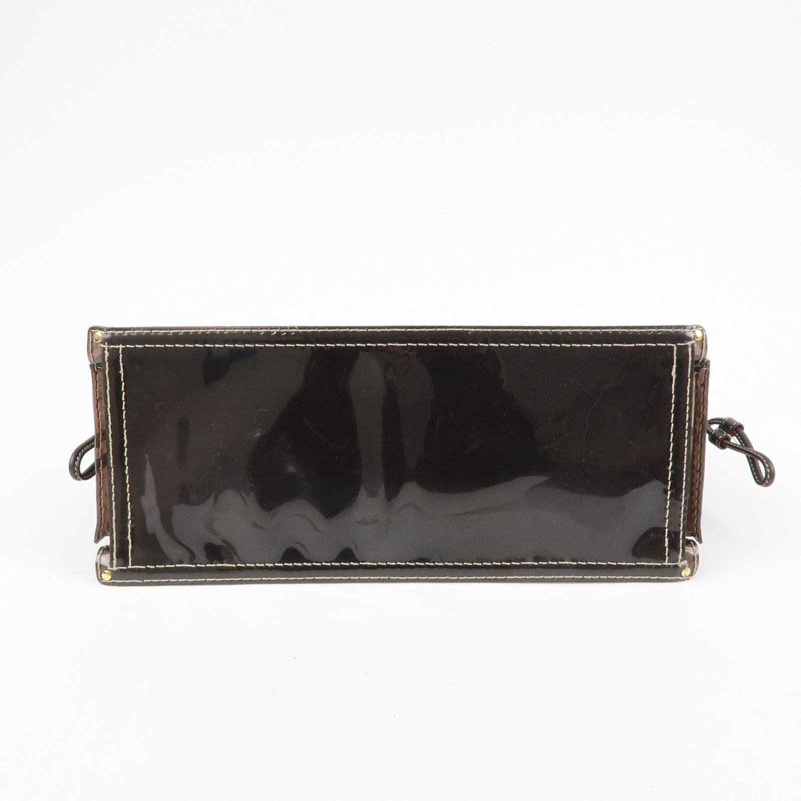 LOEWE Anagram Vinyl Leather Tote Bag Shoulder Bag Brown