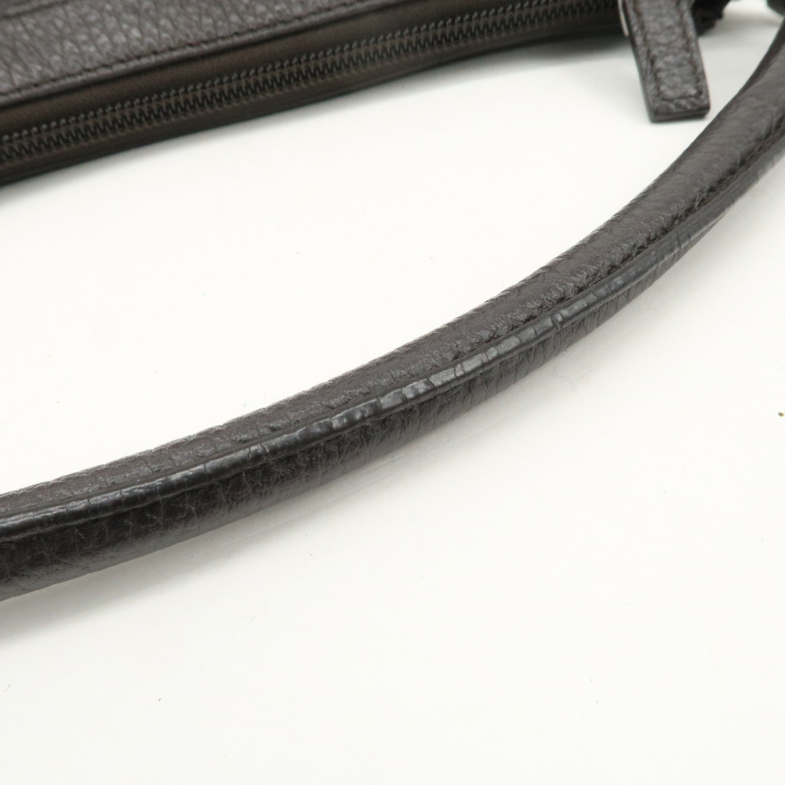 GUCCI Abbey Leather Shoulder Bag Hand Bag Dark Brown 293581 Used