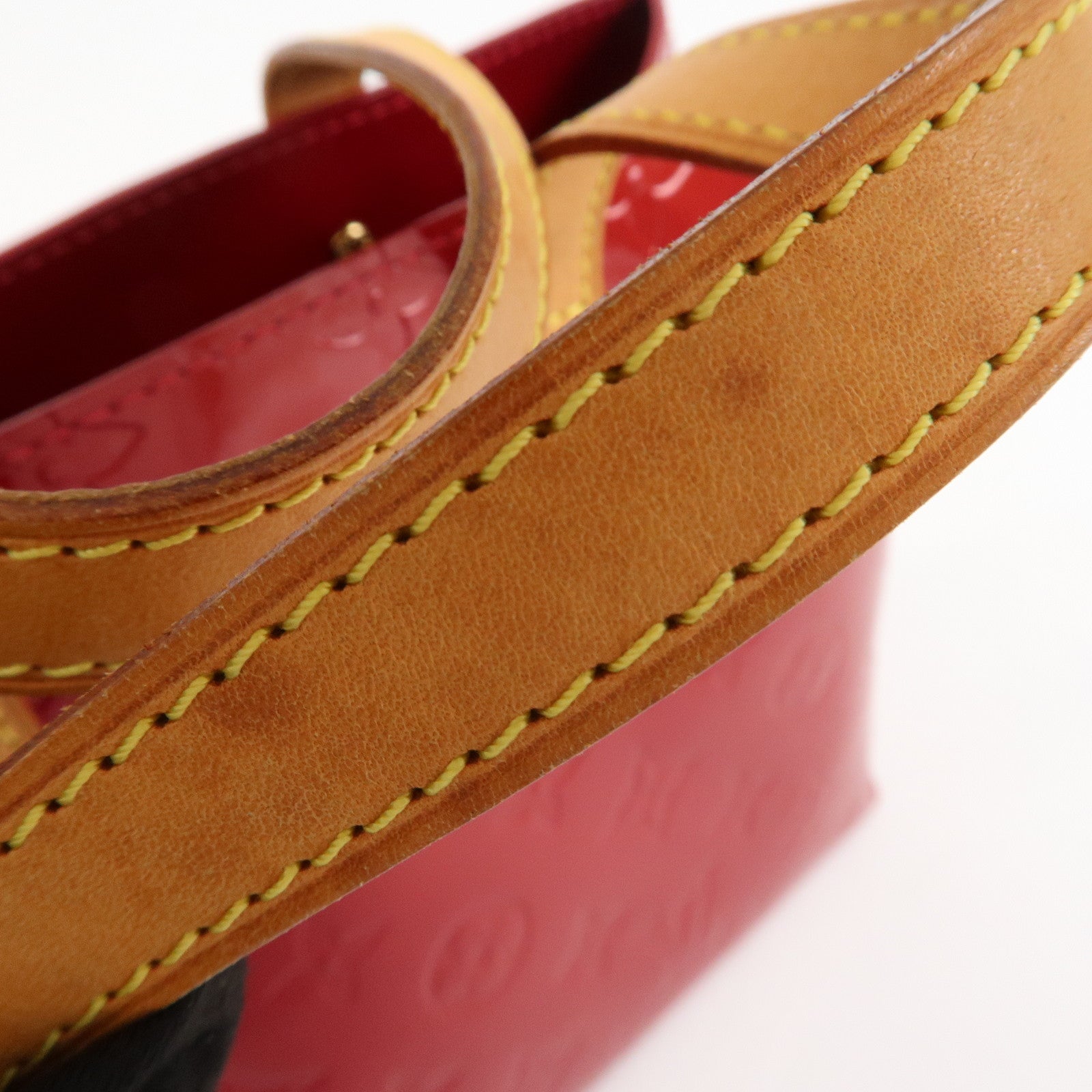 Louis Vuitton Monogram Vernis Lead PM Hand Bag Red M91990