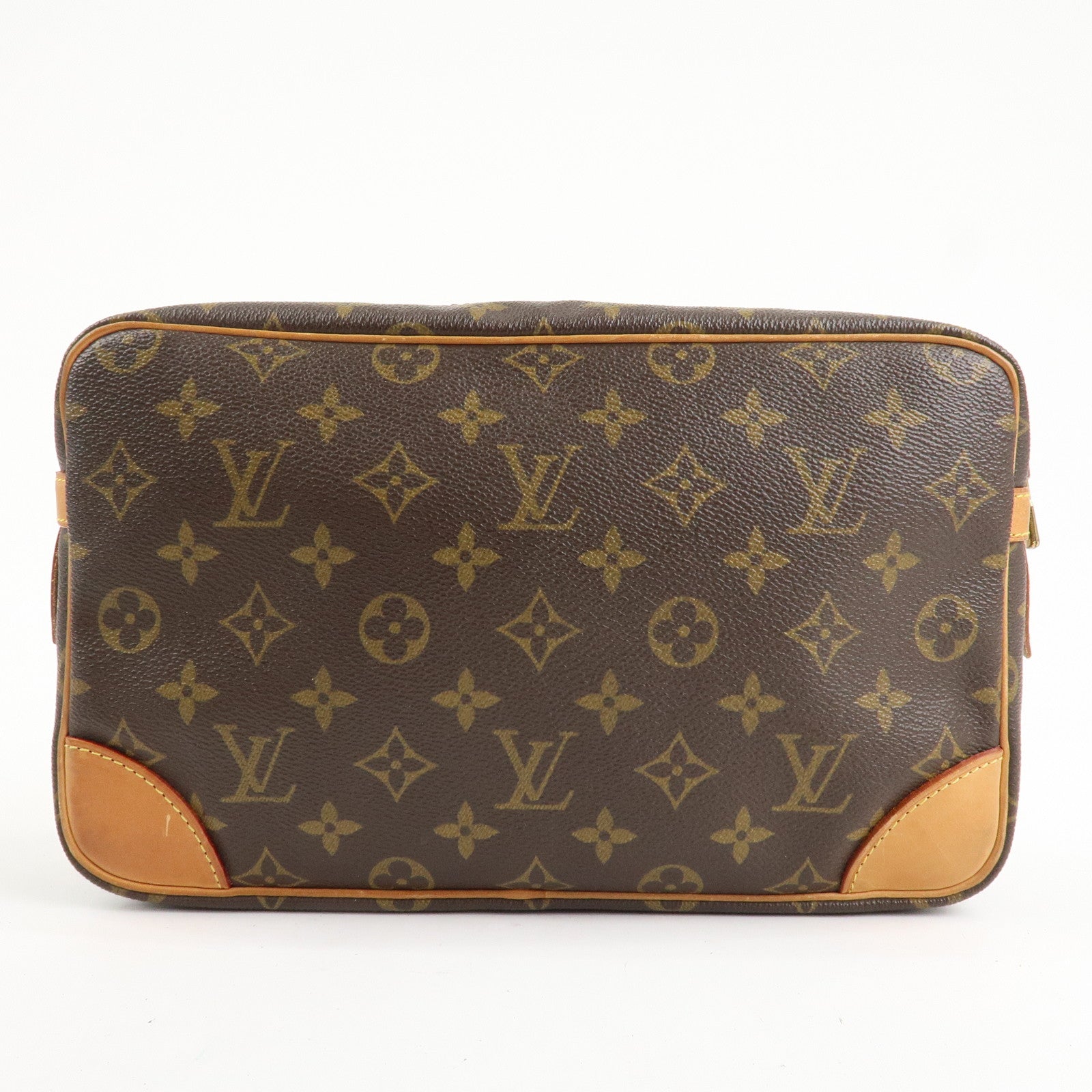 Louis Vuitton Monogram Compiegne 28 Pouch Clutch Bag Brown M51845