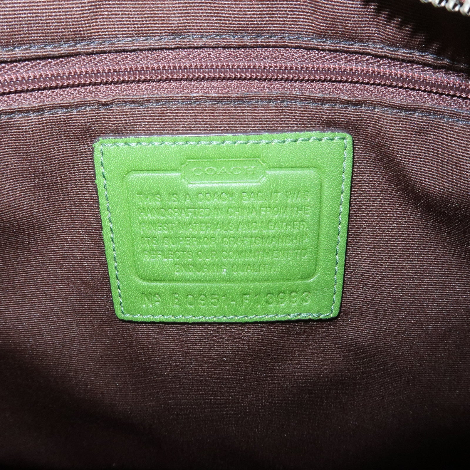 COACH Signature POPPY Set of 2 Canvas Leather Shoulder Hand Bag