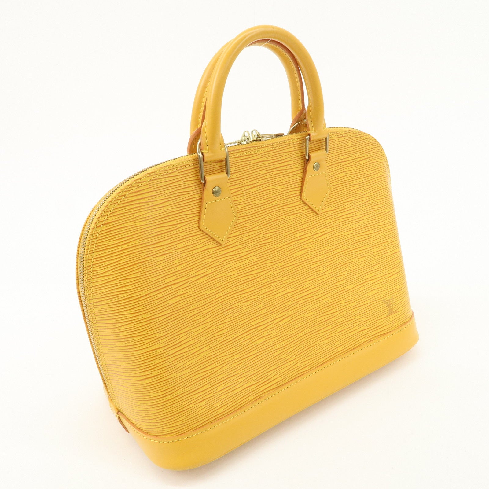 Louis Vuitton Epi Alma PM Hand Bag Tassili Yellow M52149