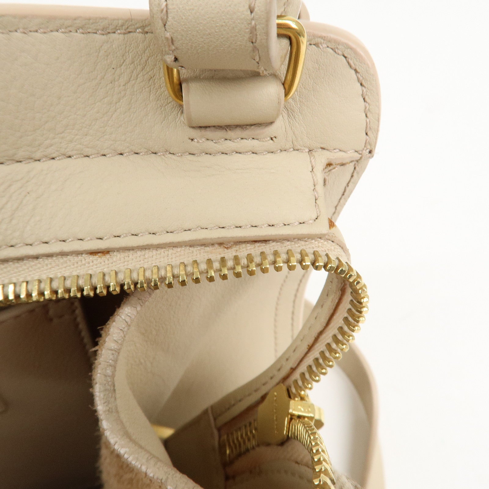 SAINT LAURENT PARIS Leather Petit Cabas Y 2WAY Bag Beige 311210