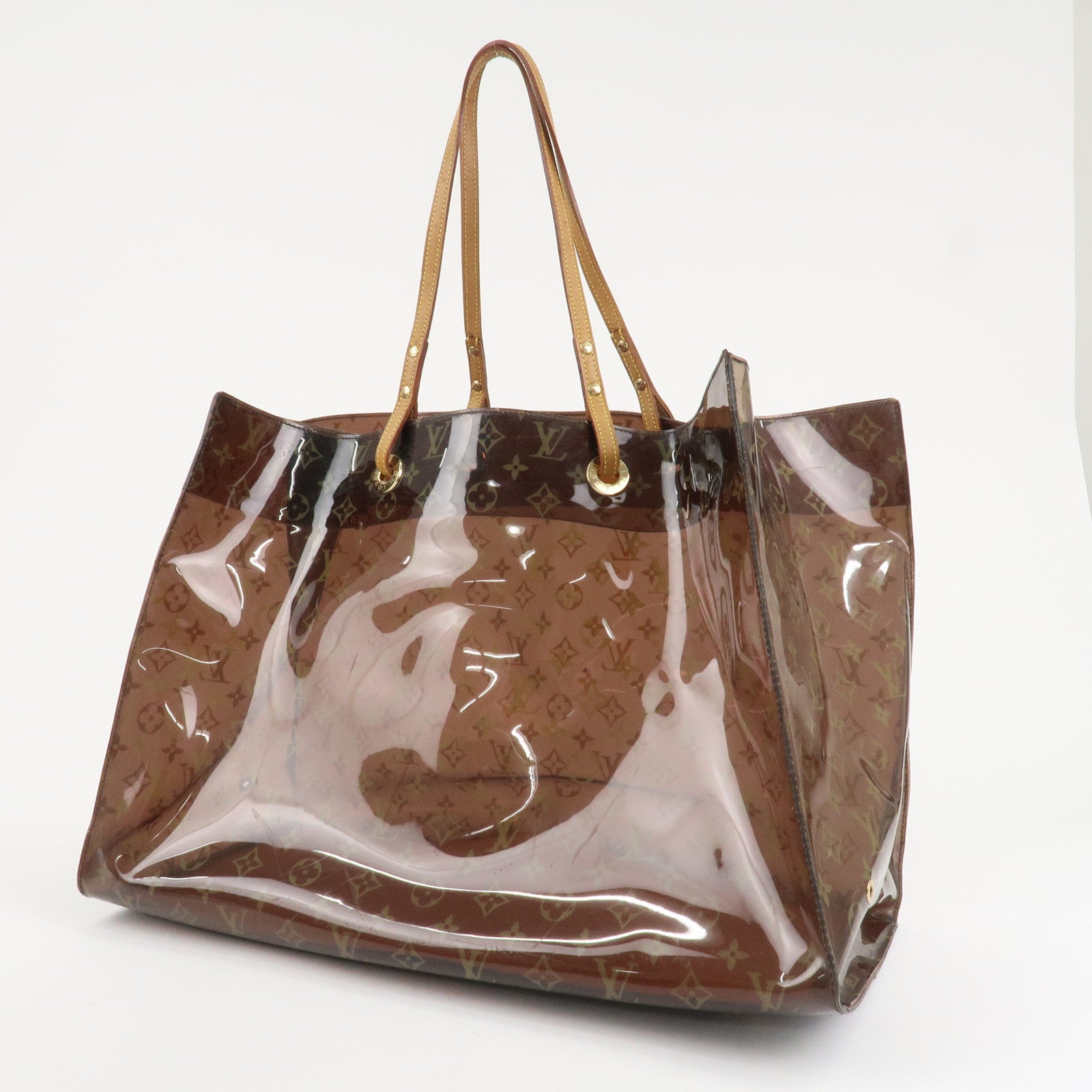 Louis Vuitton Monogram Cabas Cruise Vinyl Tote Bag Brown M50500 Used