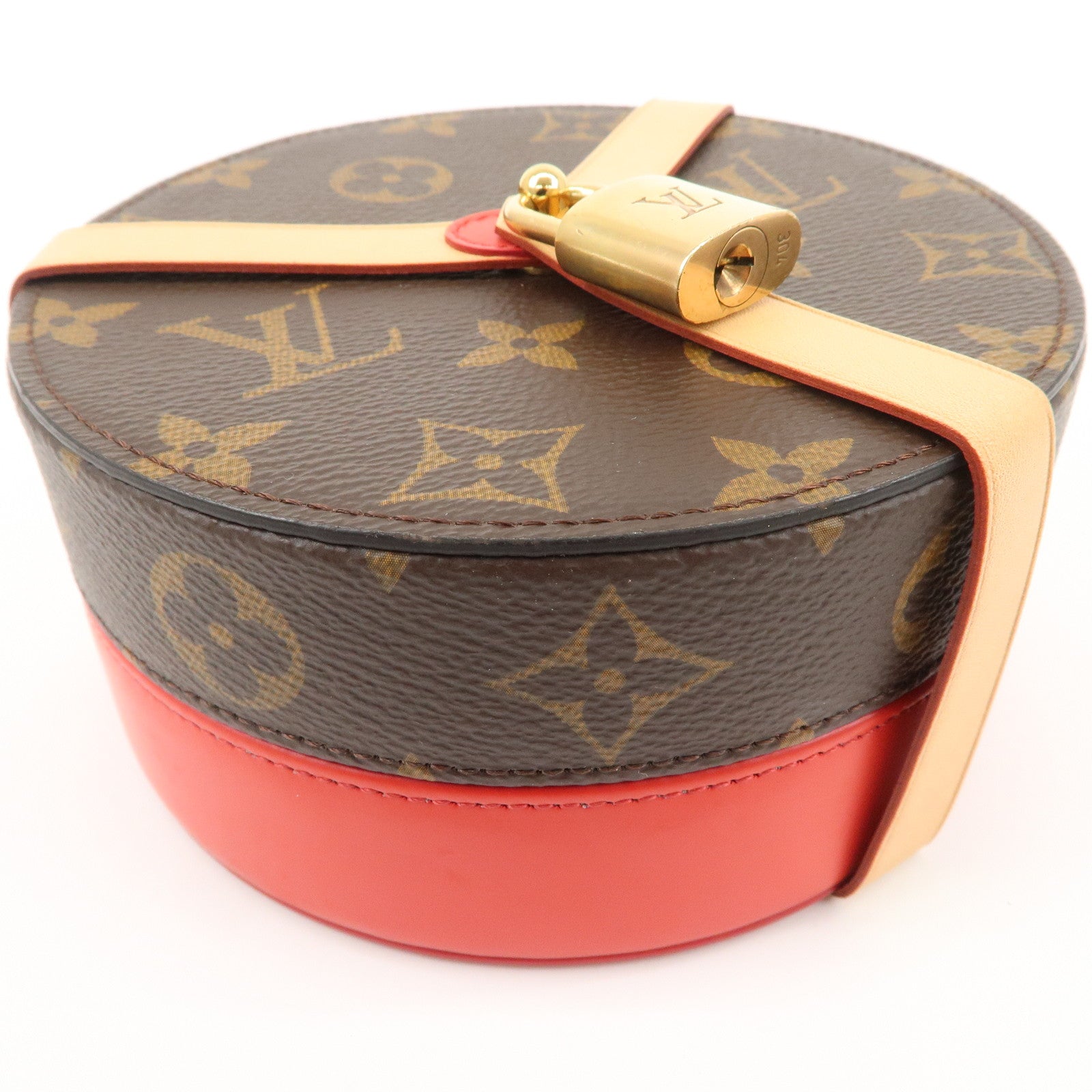 Louis Vuitton Monogram Boite Lock Me Jewelry Box Make Box GI0352 Used