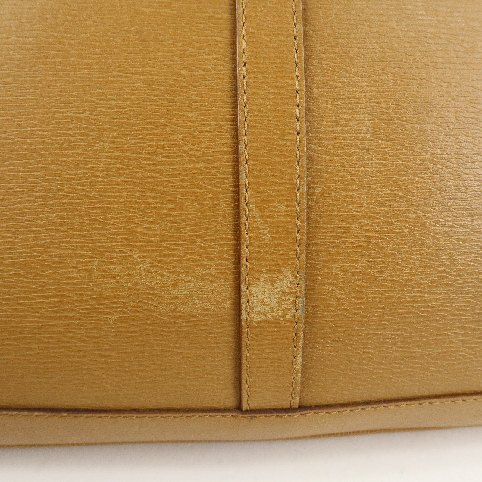 GUCCI Bamboo Leather Shoulder Bag Hand Bag Beige 001.4060.002058 Used