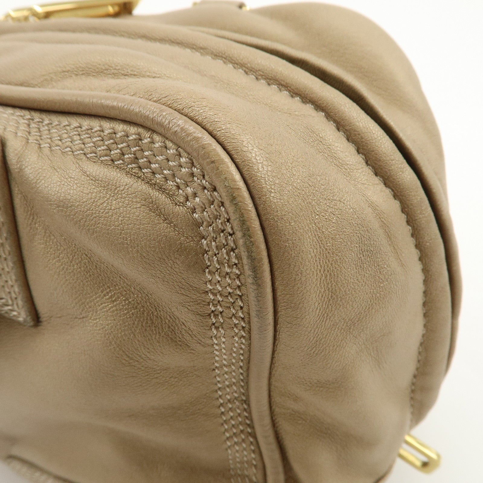 LOEWE Anagram Amazona 28 Nappa Leather Hand Bag Gold