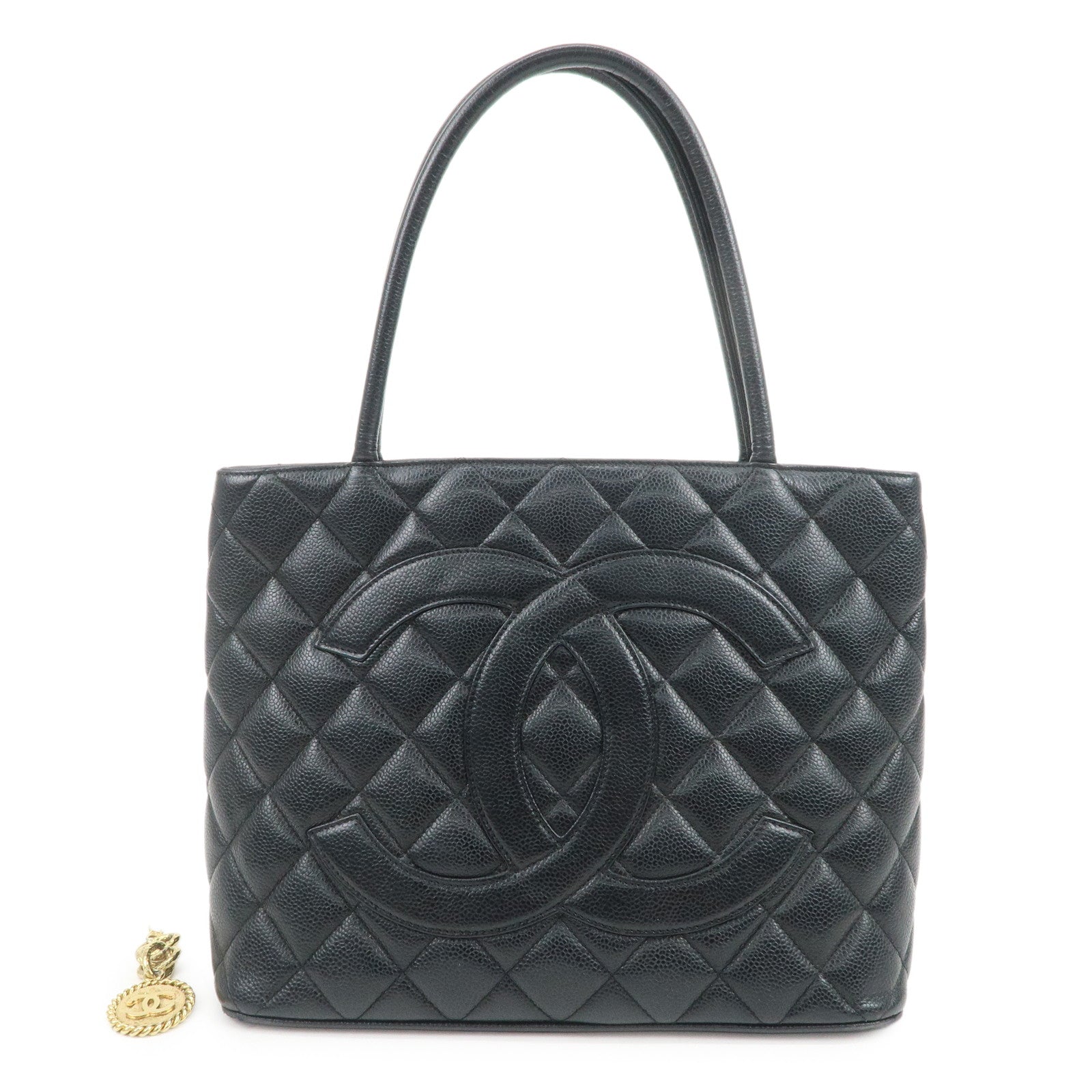 CHANEL COCO Mark Matelasse Medallion Tote Bag Hand Bag A01804