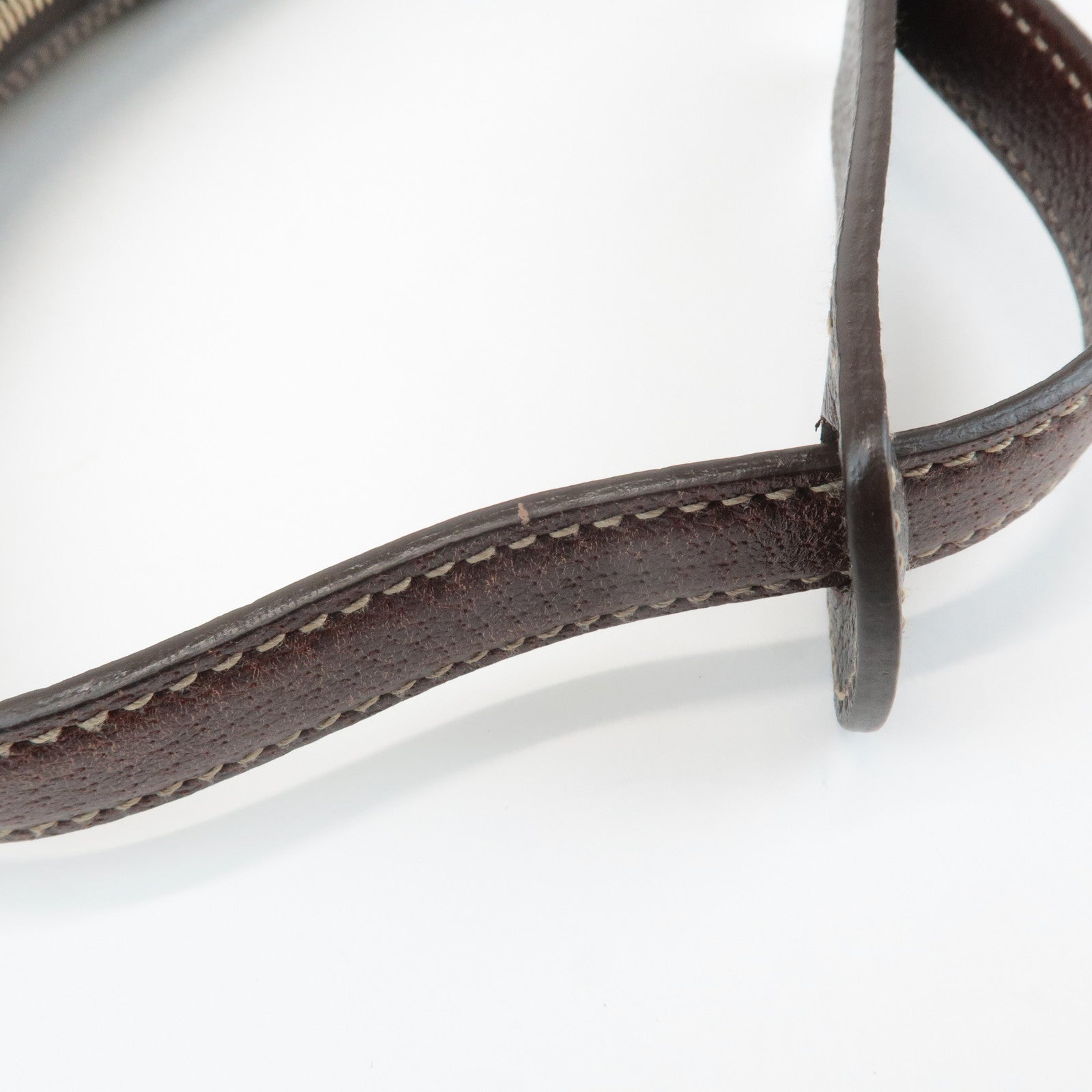 GUCCI Sherry Princy GG Canvas Leather Shoulder Bag Beige Brown 162895 Used