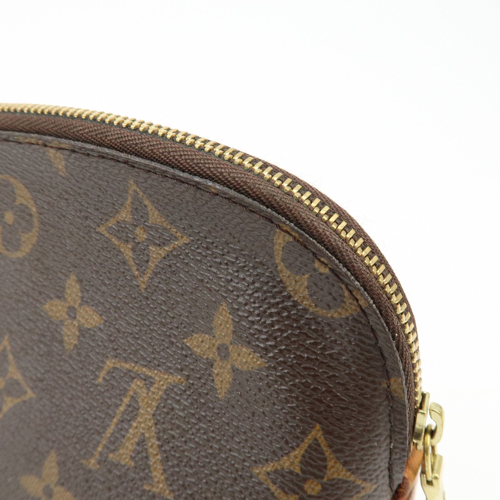 Louis Vuitton Monogram Pochette Cosmetic PM Pouch Brown M47515