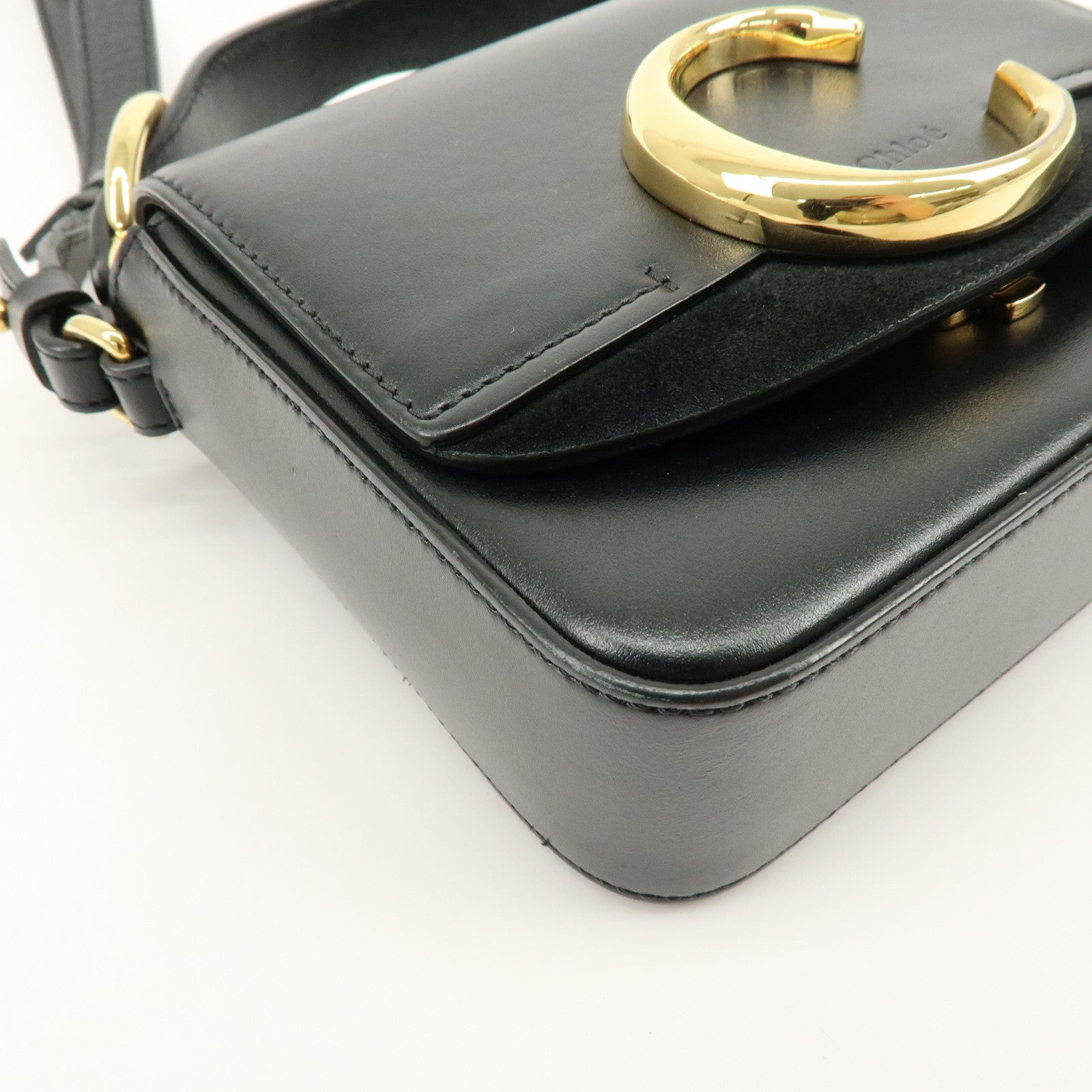 Chloe See By Chloe Leather 2Way Bag Shoulder Bag Hand Bag Black