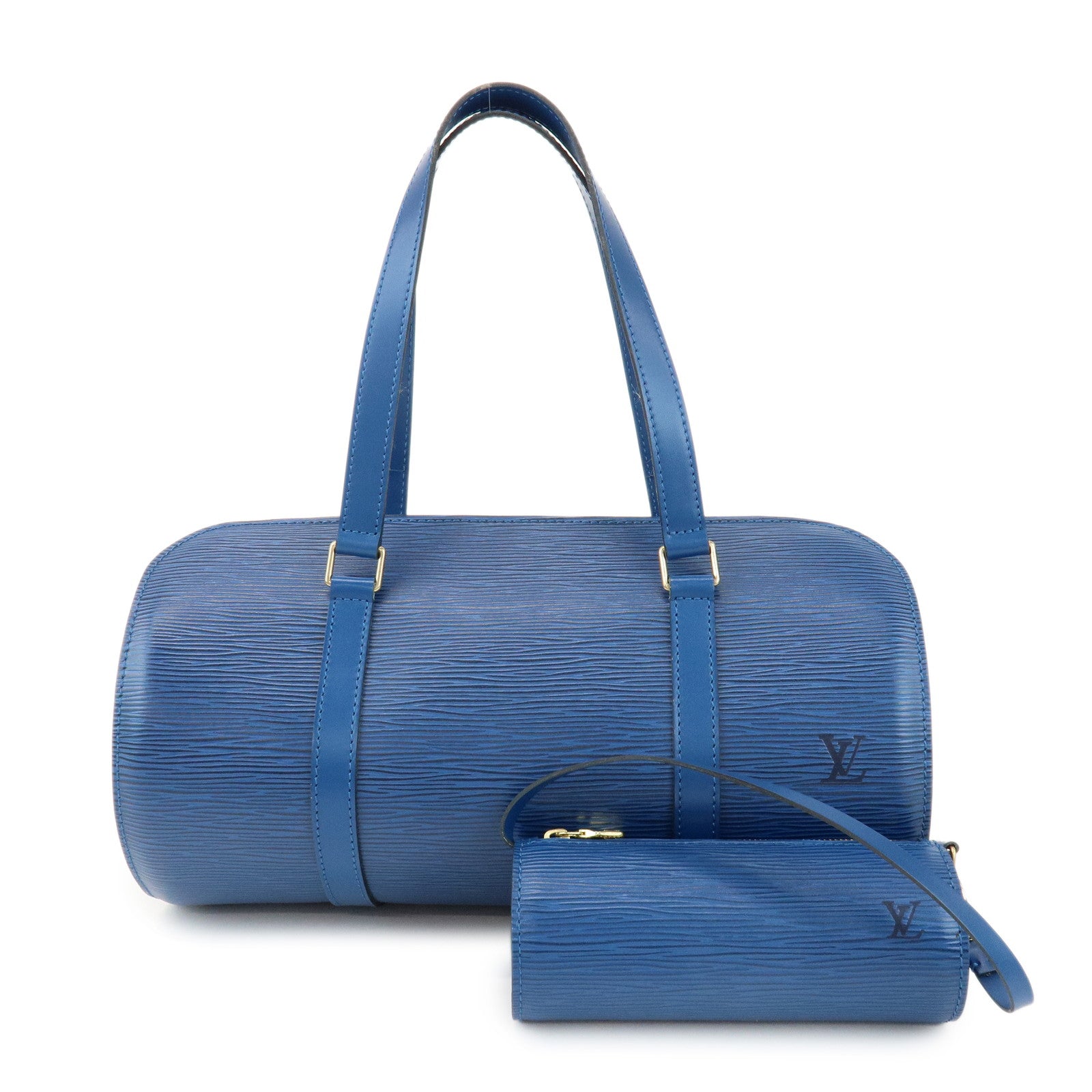Louis Vuitton Epi Soufflot Shoulder Bag Hand Bag Toledo Blue M52225