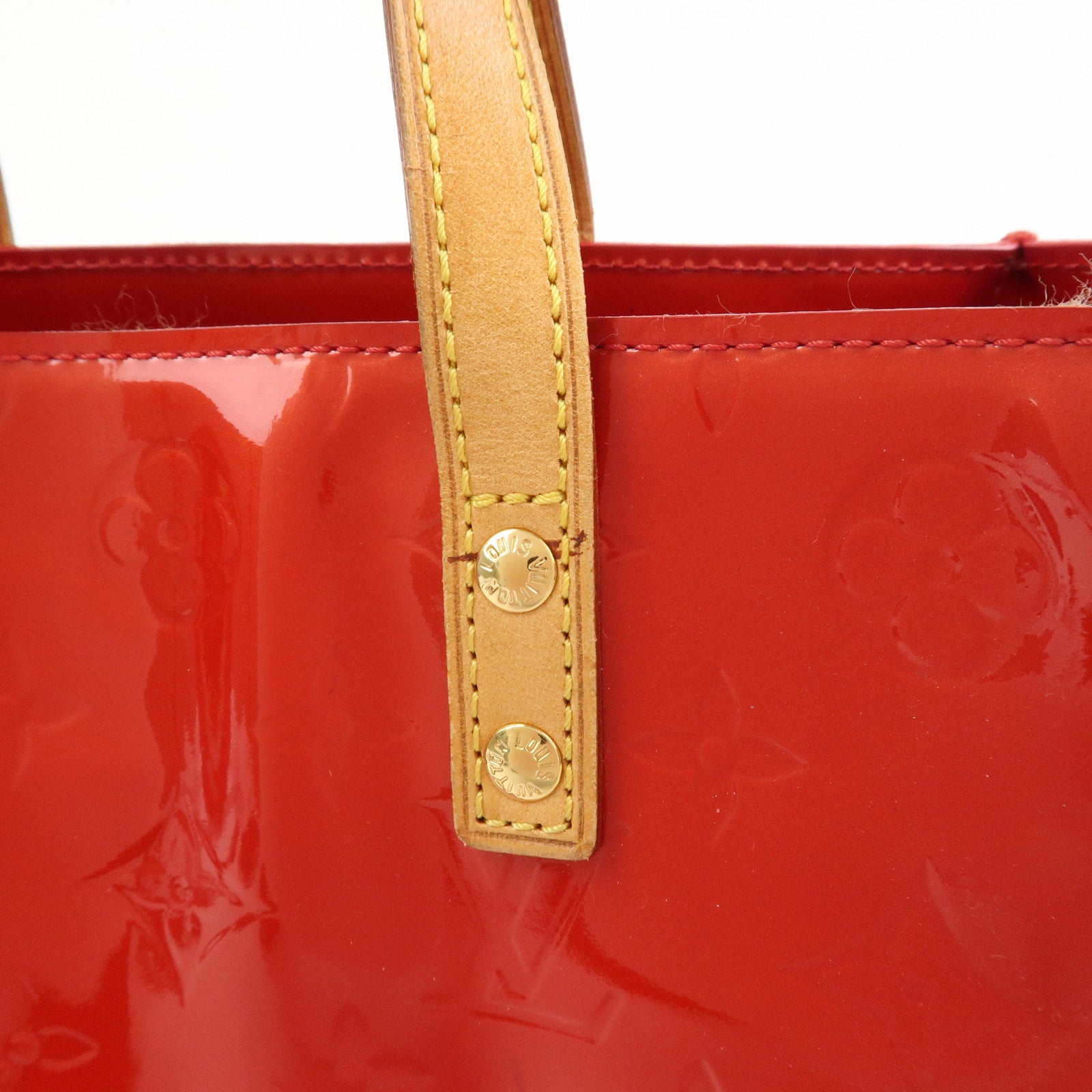 Louis Vuitton Monogram Vernis Lead PM Hand Bag Pomme d'Amour M91990