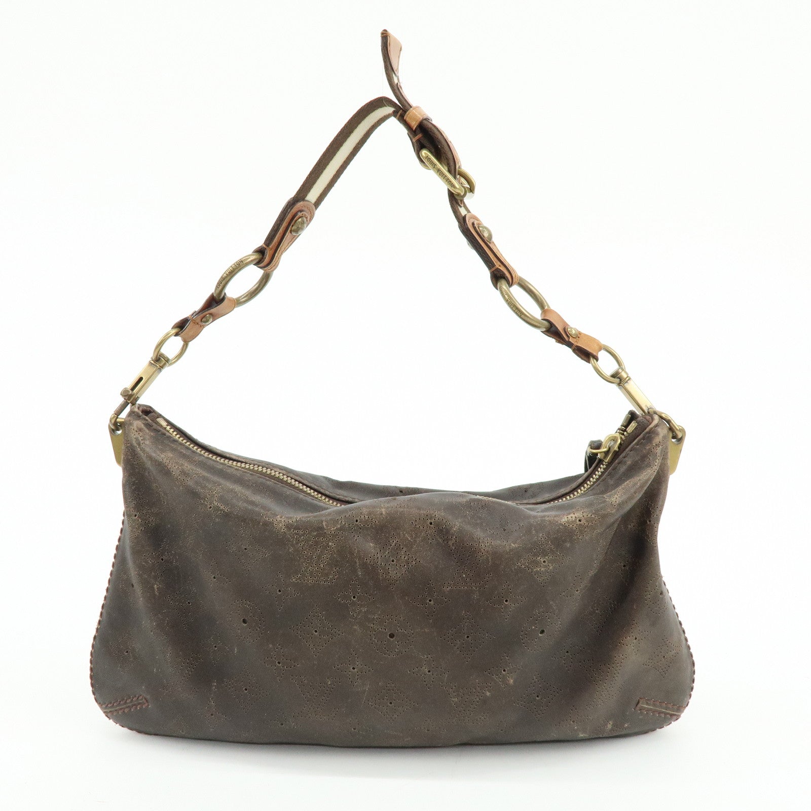 Louis Vuitton Pochette Onata Cuir Leather Shoulder Bag Cacao M40002