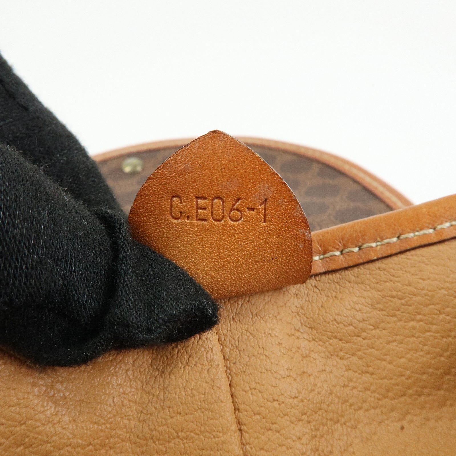 CELINE Macadam PVC Coated Canvas Leather Backpack Brown