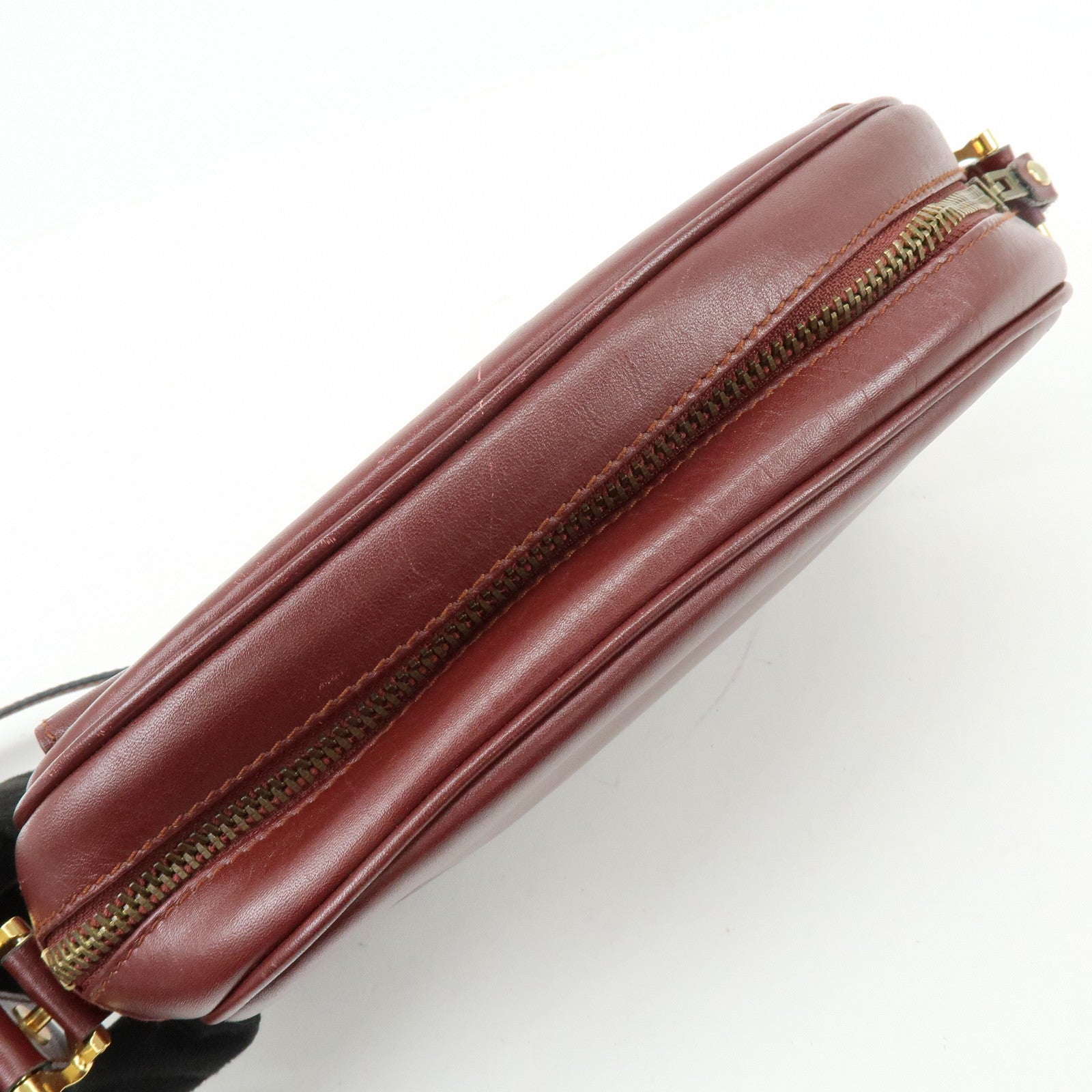 Cartier Must de Cartier Leather Shoulder Bag Crossbody Bag Bordeaux