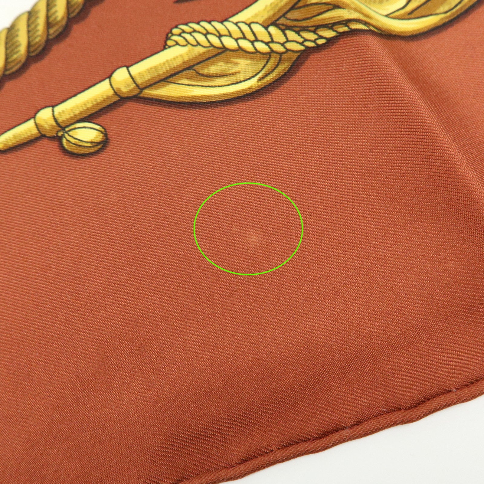 HERMES Carre 90 Silk 100% Scarf MARINE ET CAVALERIE Brown