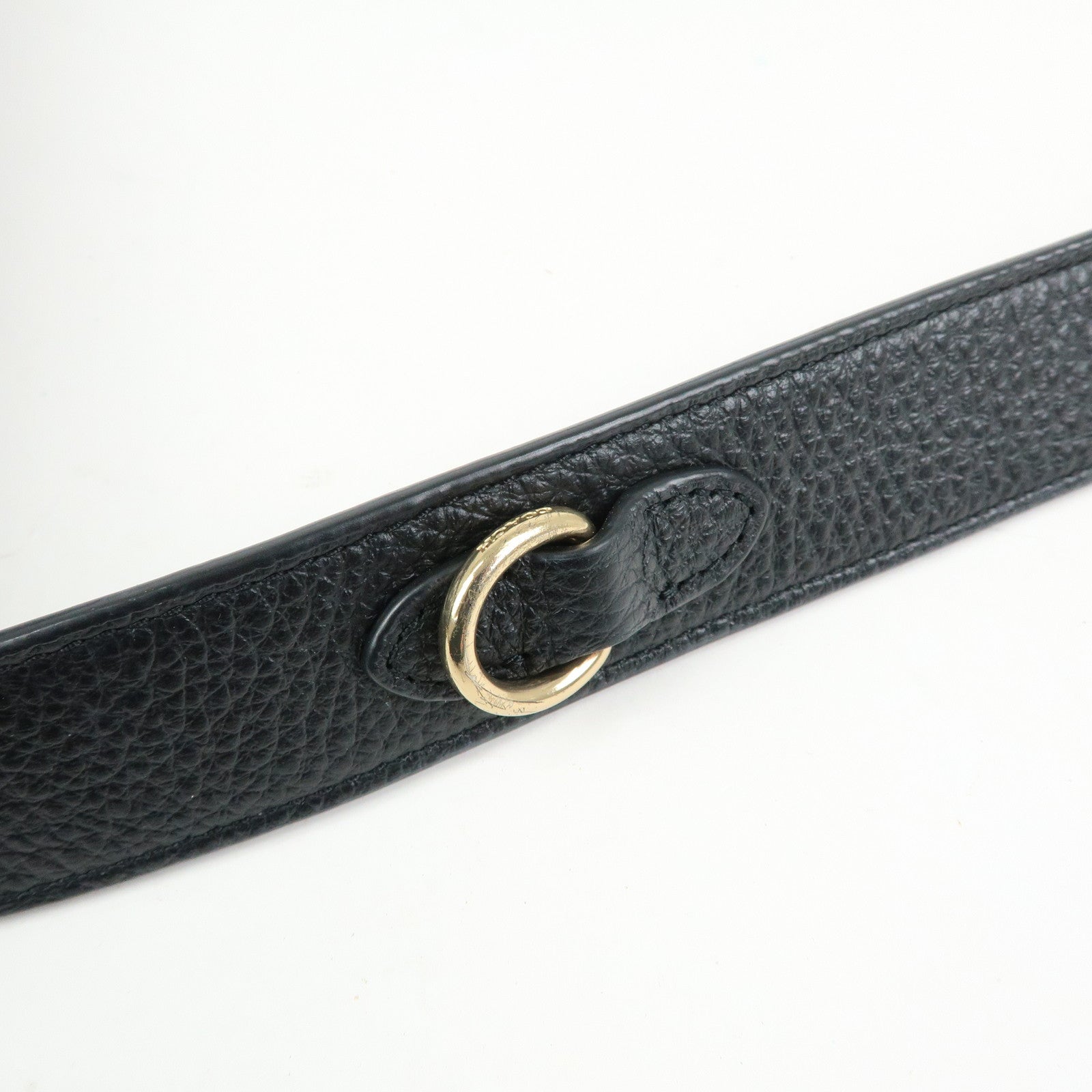 COACH Logo Leather Shoulder Crossbody Bag Black