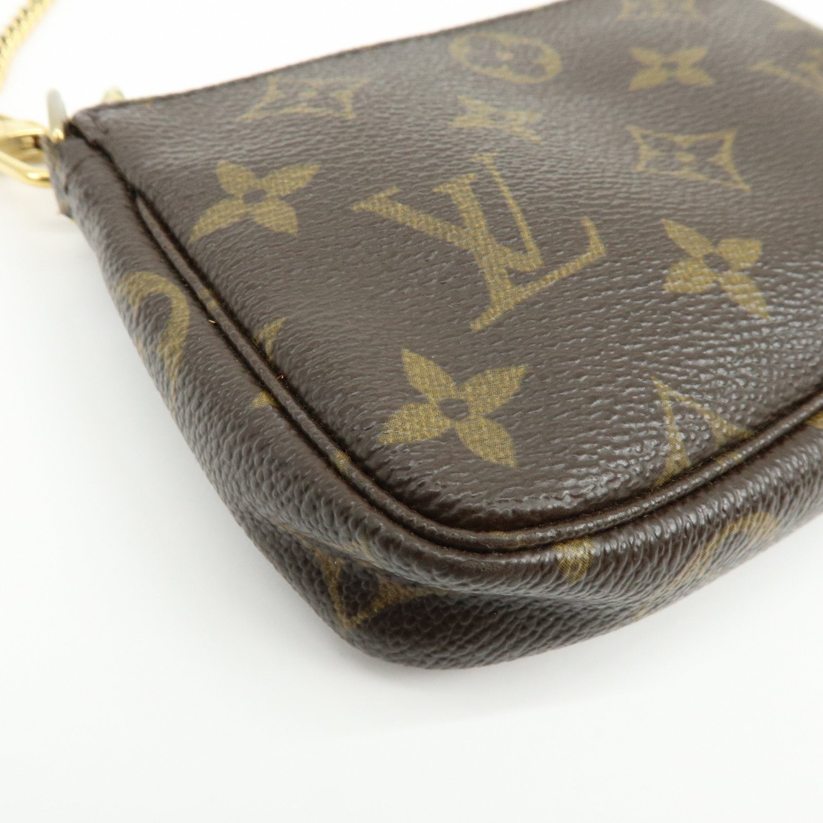 Louis Vuitton Monogram Mini Pochette Accessoires Hand Bag M58009