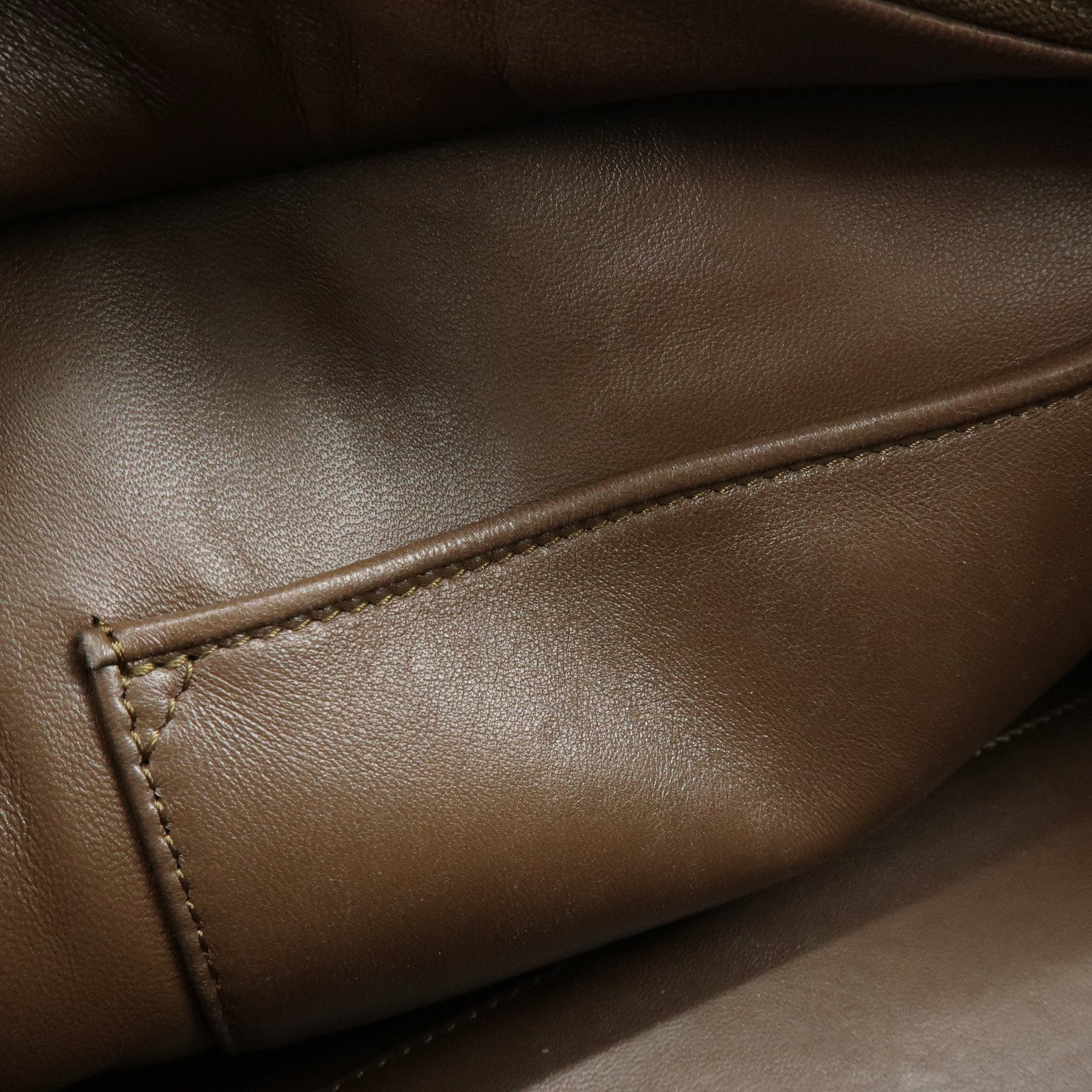 LOEWE Anagram Amazona 28 Leather Hand Bag Boston Bag Brown