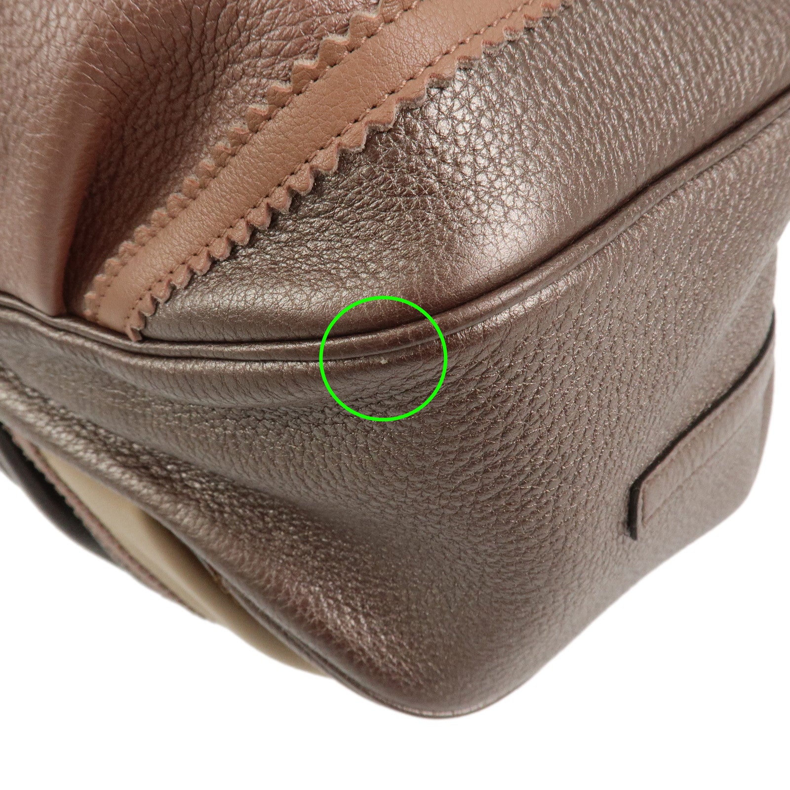 LOEWE Tassel Panel 2Way Bag Hand Bag Initial Y.O Stamped Brown