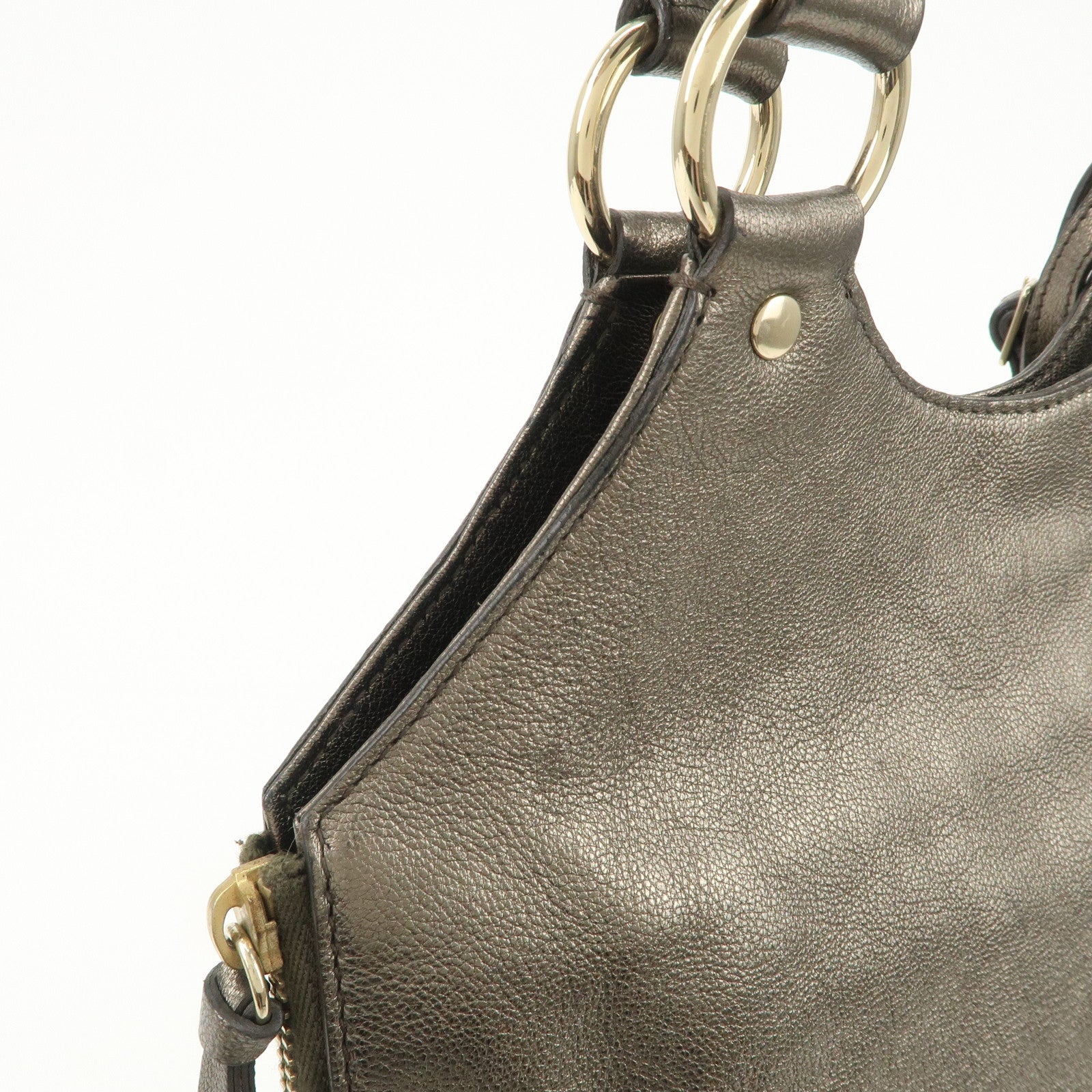 SAINT LAURENT Metropolis Rive Gauche Leather Tote Bag 177739
