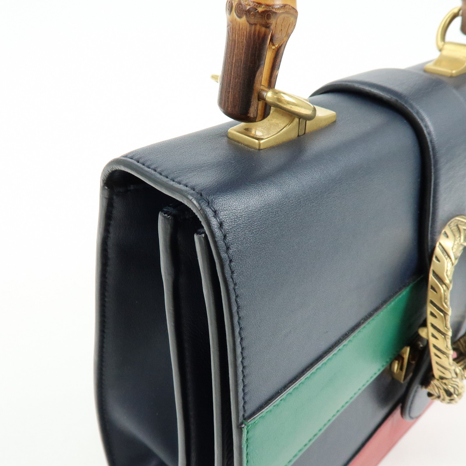 GUCCI Dionysus Bamboo Leather 2Way Bag Hand Bag Shoulder Bag 448075