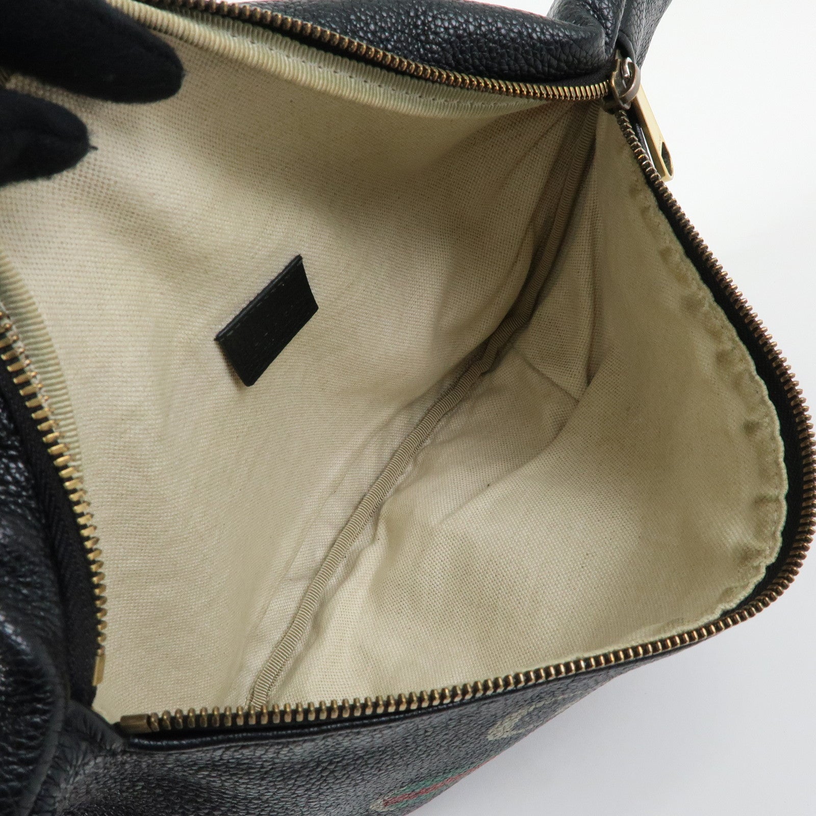 GUCCI Sherry Interlocking G Waist Pouch Body Bag Black 530412