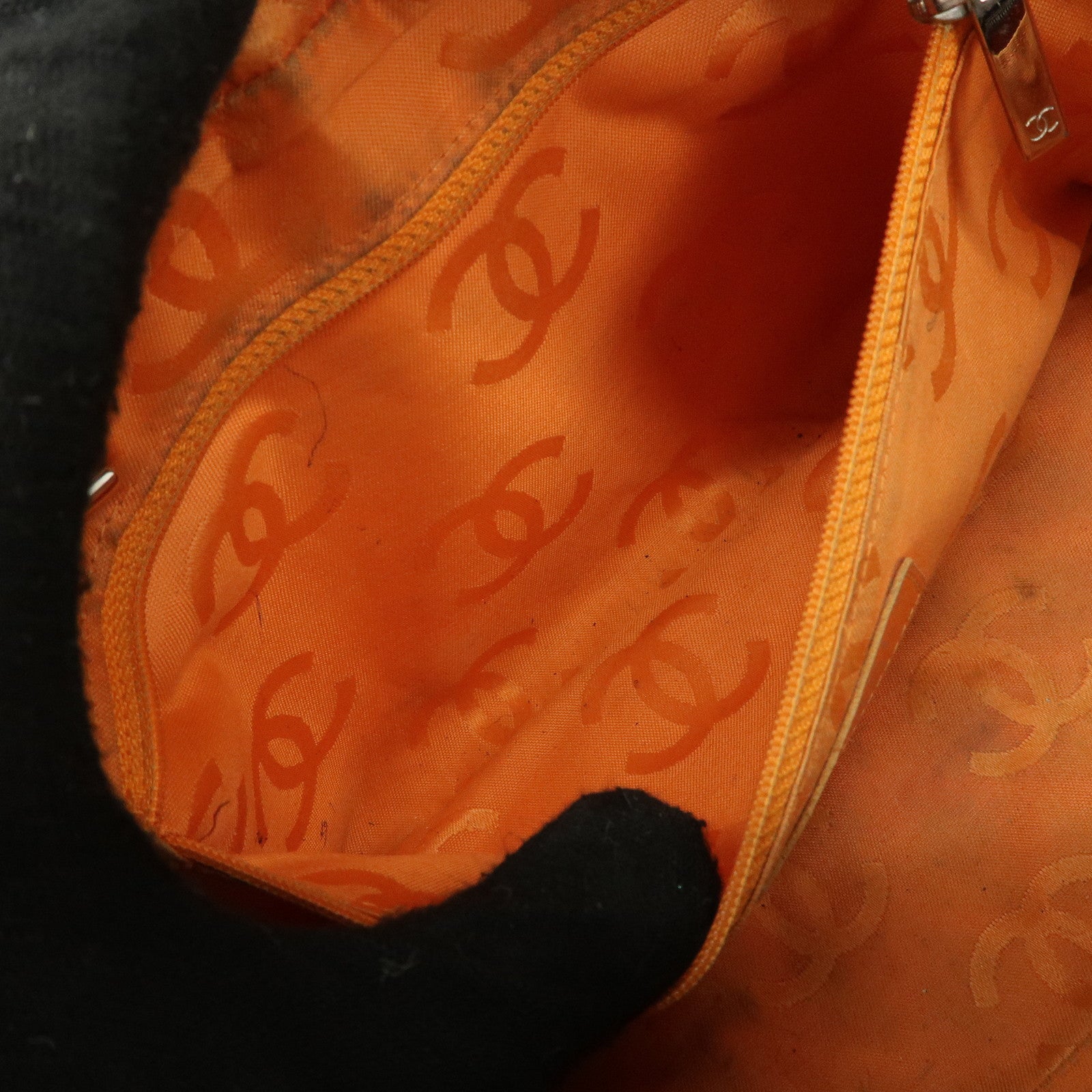 CHANEL Cambon Line Lamb Skin Bowling Bag Hand Bag Brown A25171 Used