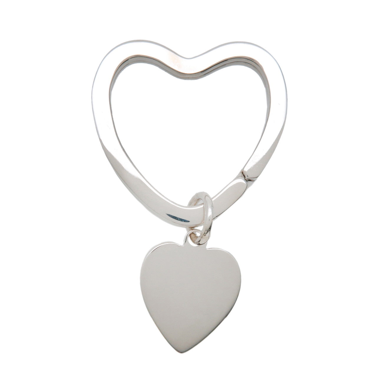 Tiffany & Co Open Heart Key Ring Key Chain SV925 Silver