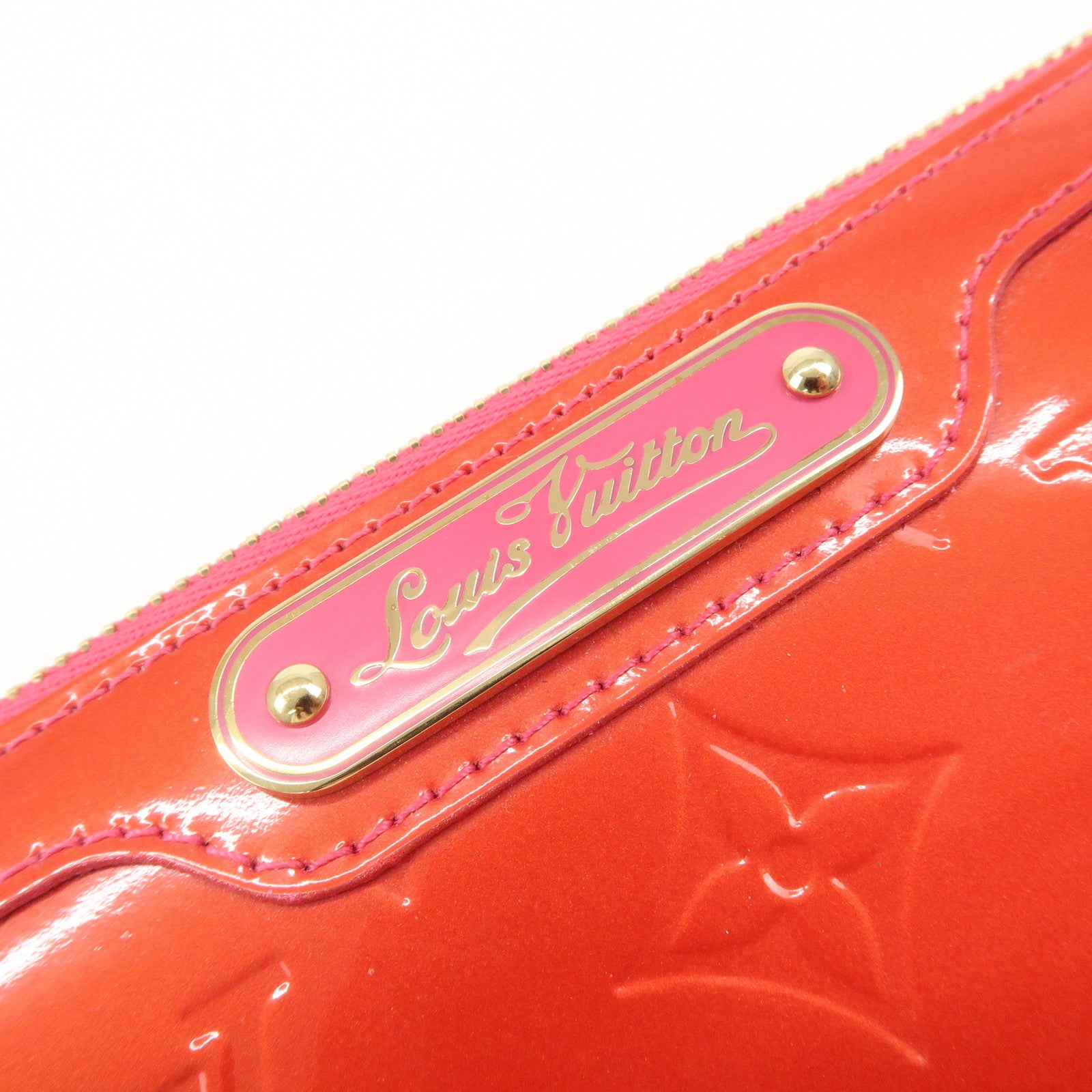 Louis Vuitton Monogram Vernis Trousse Cosmetic Pouch Red M93647