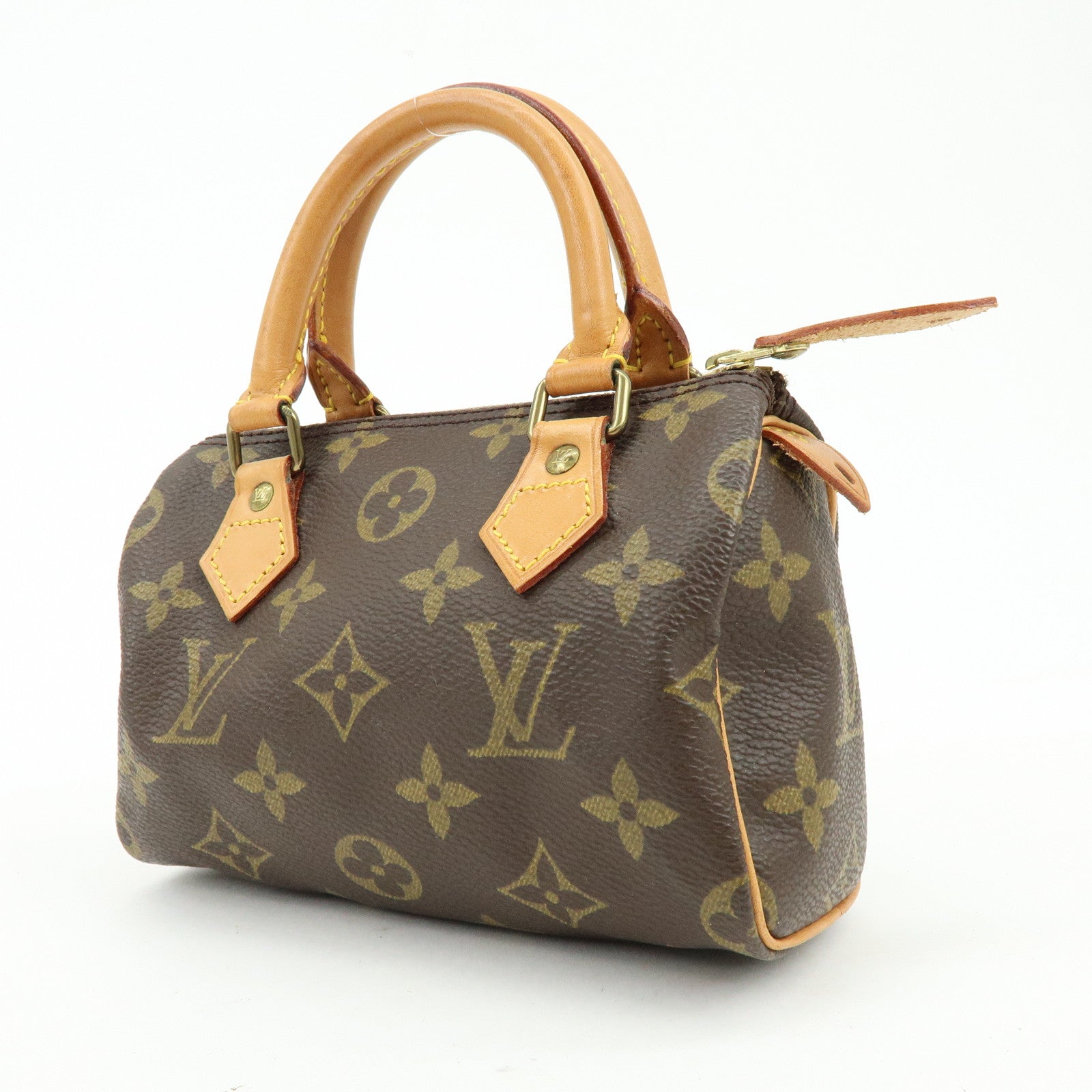 Louis Vuitton Monogram Mini Speedy Hand Bag Brown M41534