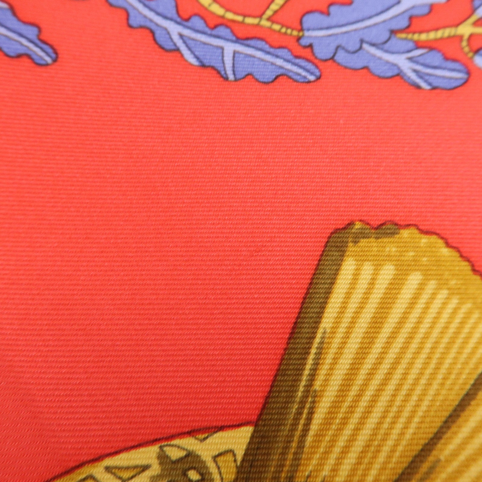 HERMES Carre 90 Silk 100% Scarf Chapeau Red Yellow