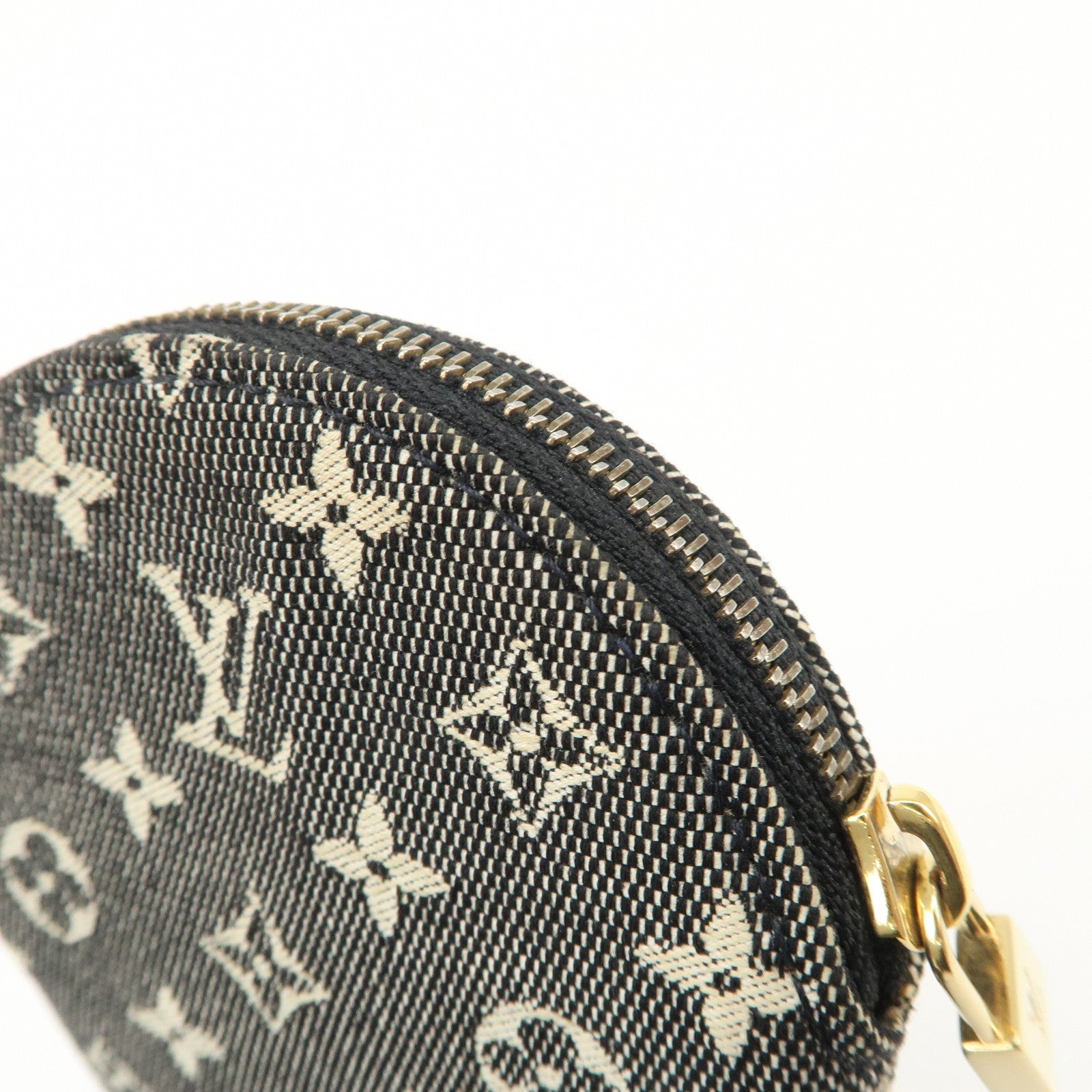 Louis Vuitton Monogram Mini Lin Porte Monnaie Round Coin Case M92453 Used