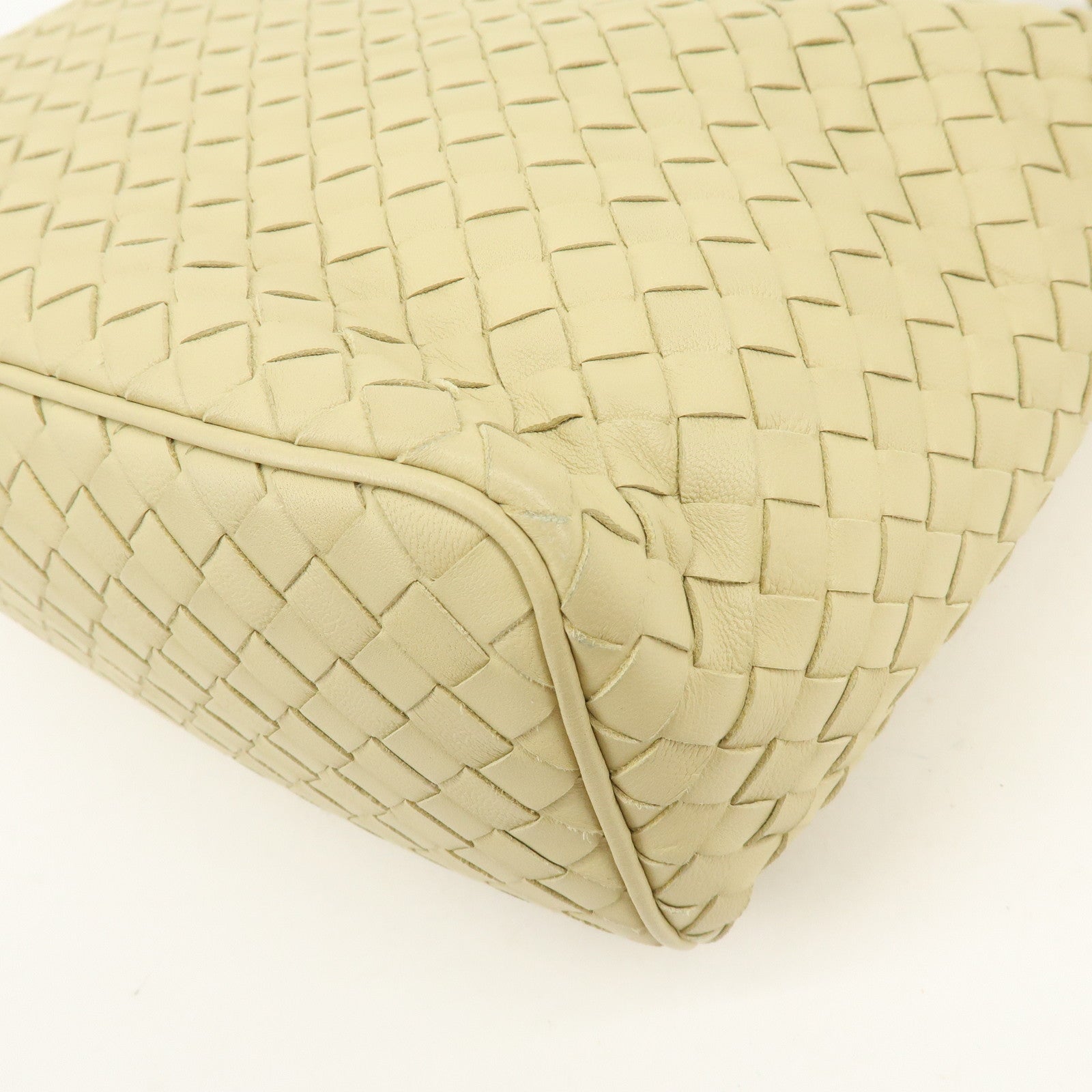 BOTTEGA VENETA Hobo Intrecciato Leather Shoulder Bag Beige 239988