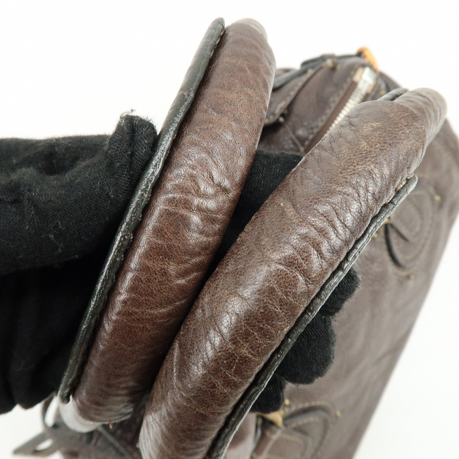 Chloe Paddington Leather Tote Bag Shoulder Bag Dark Brown