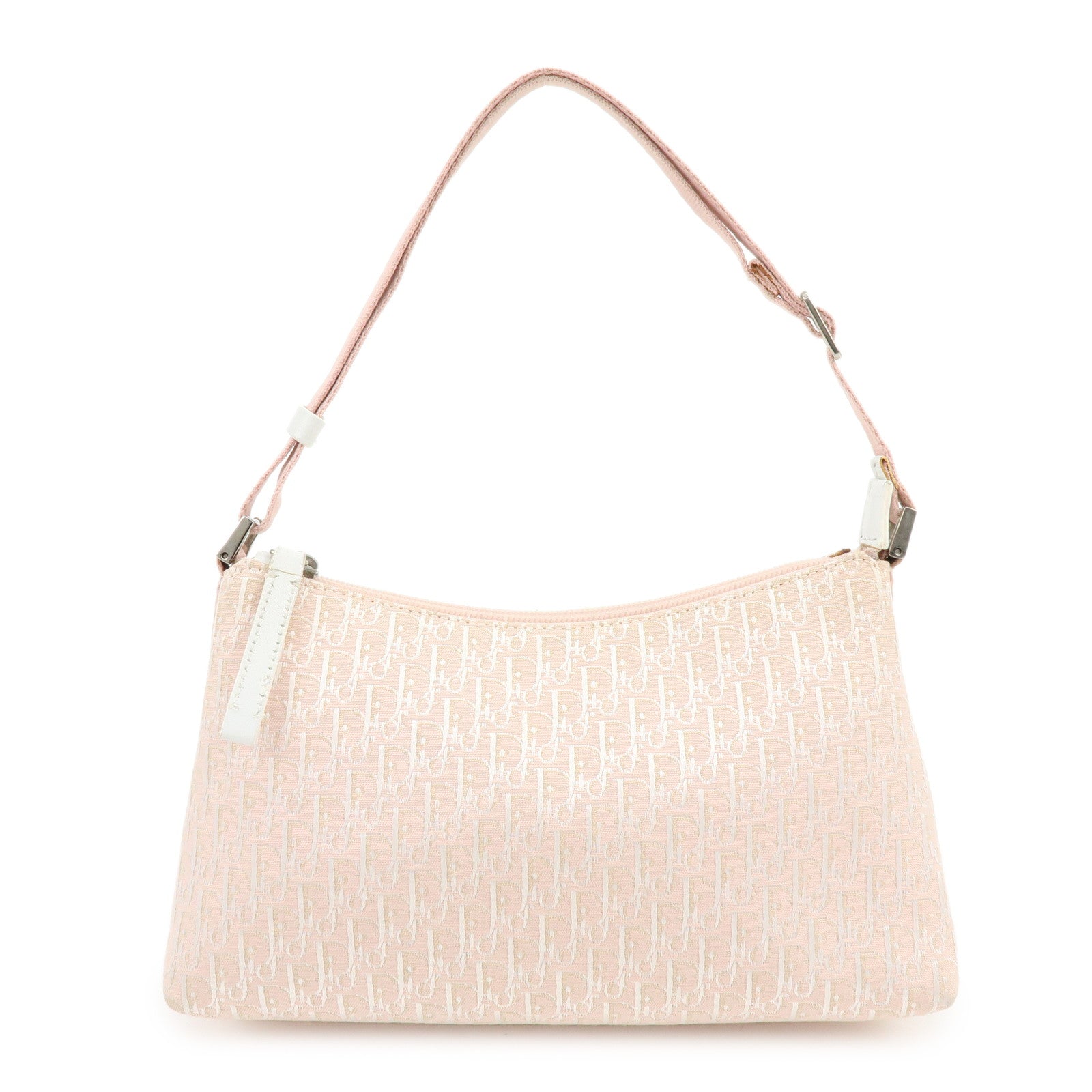 Christian Dior Trotter Canvas Leather Shoulder Bag Hand Bag Pink