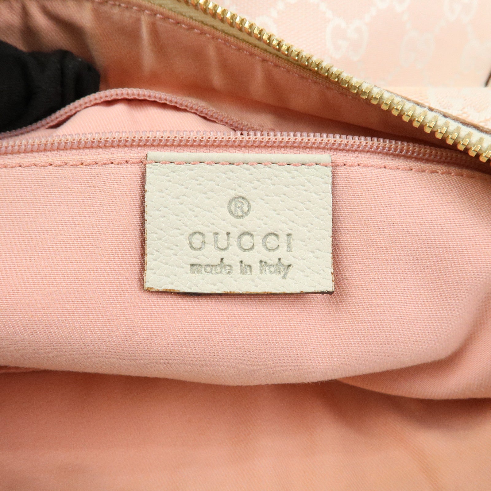 GUCCI GG Canvas Shoulder Bag Hand Bag Pink White 146244