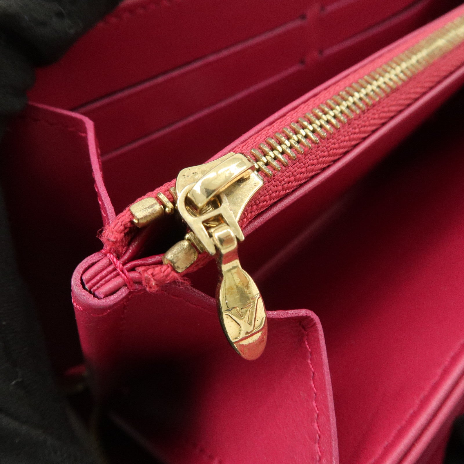 Louis Vuitton Monogram Vernis Round Zippy Wallet Rose Indien M91597 Used