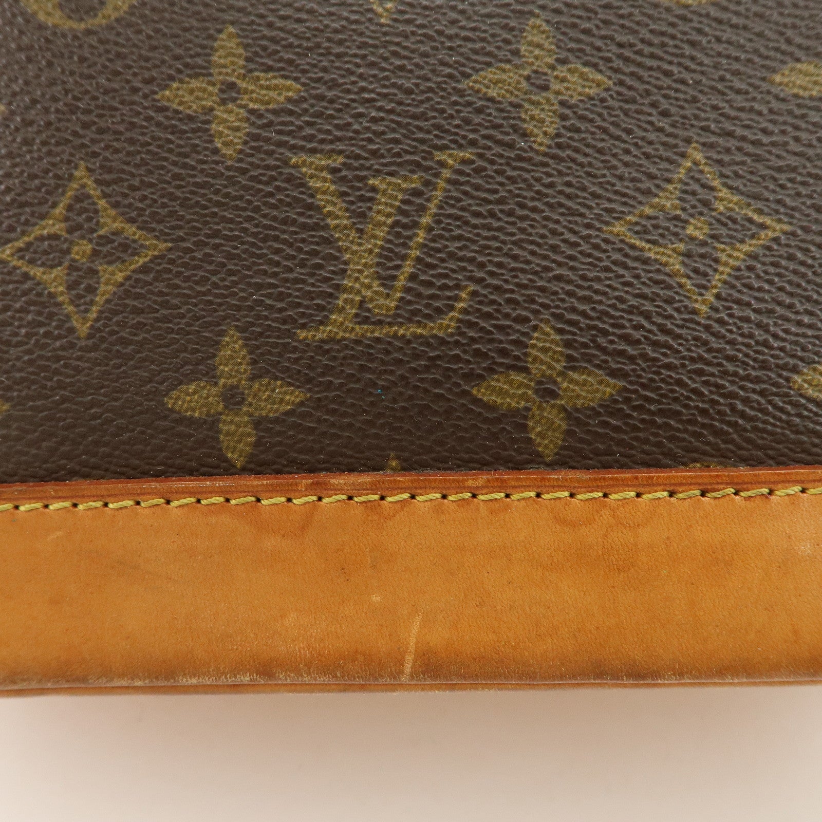 Louis Vuitton Monogram Alma Hand Bag Brown M51130 Used