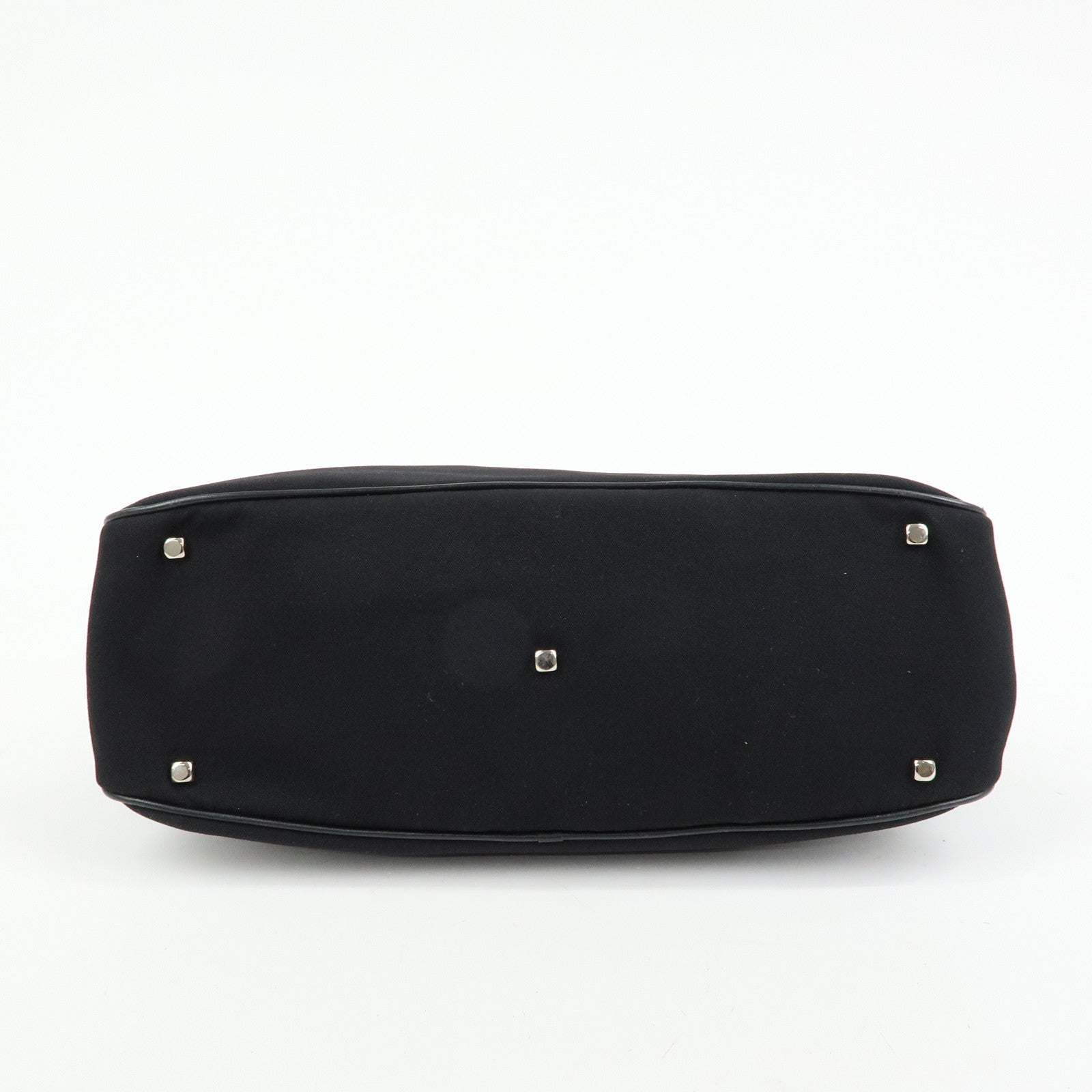 Ferragamo Vara Nylon Leather Boston Bag Shoulder Bag Black