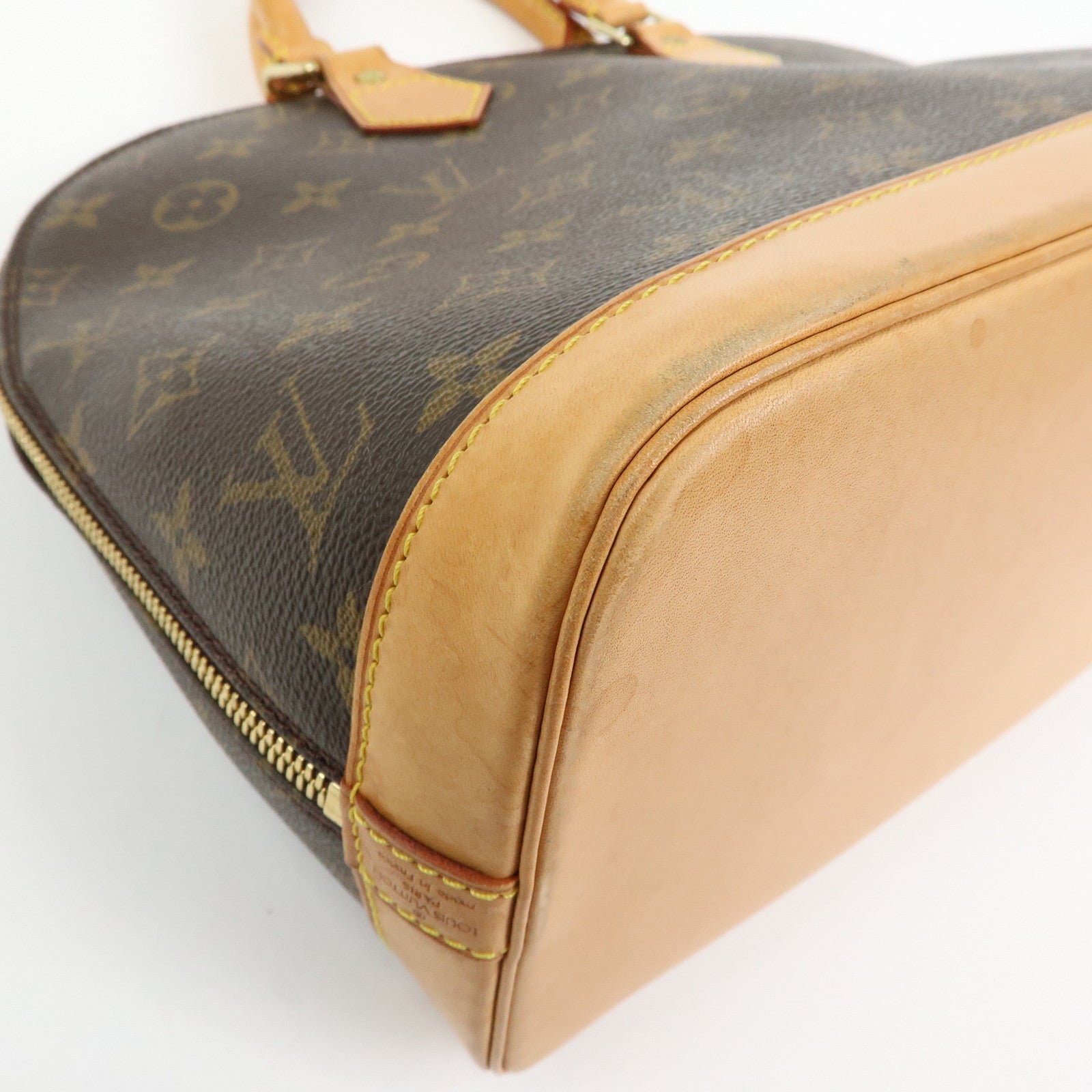 Louis Vuitton Monogram Alma Hand Bag Brown M51130