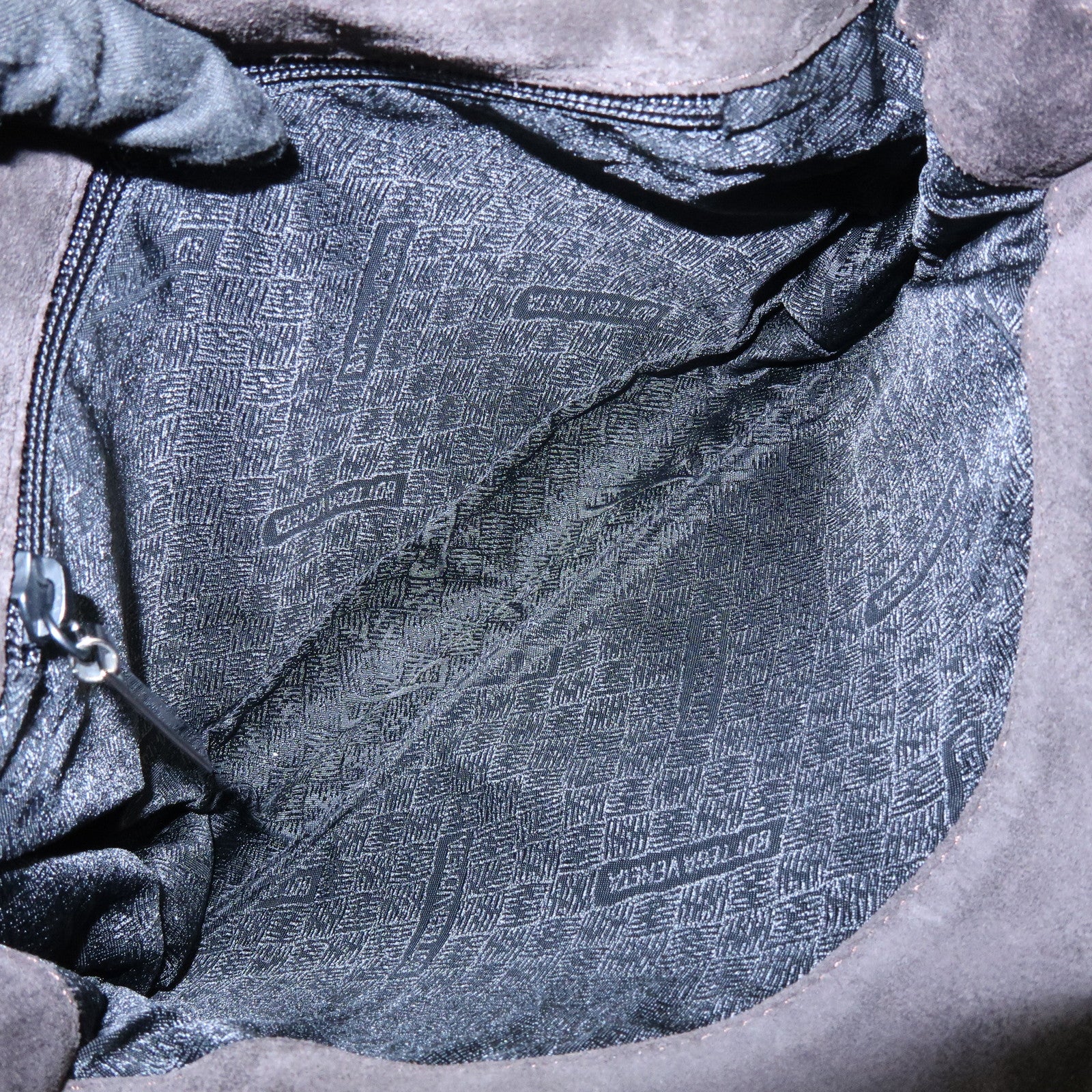 BOTTEGA VENETA Suede Shoulder Bag Tote Bag Dark Brown