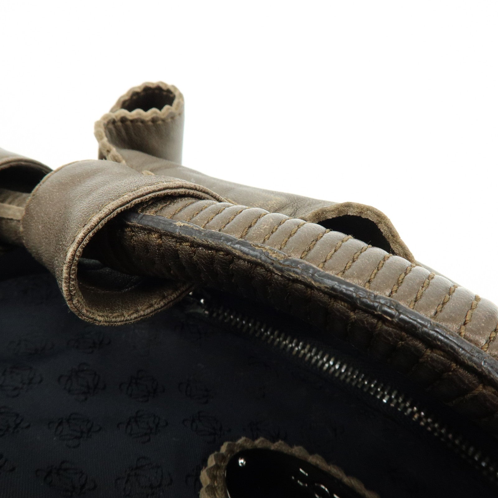LOEWE Anagram Nappa Aire Nappa Leather Hand Bag Brown