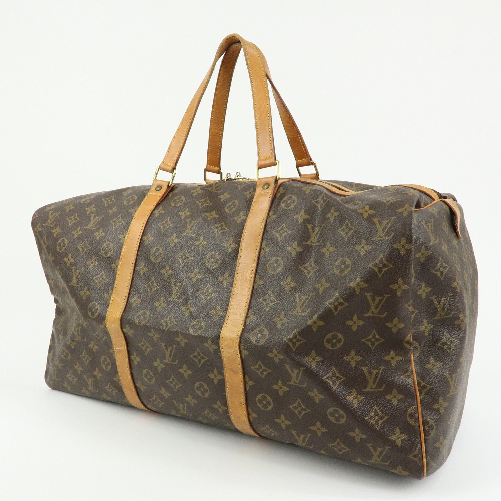 Louis Vuitton Monogram Sac Souple 55 Boston Bag Brown M41622